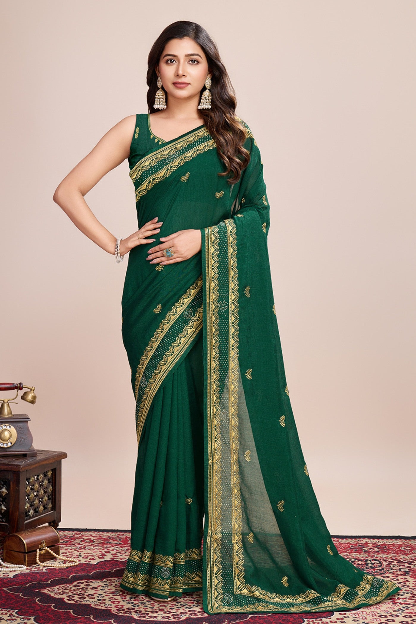 Buy MySilkLove Castleton Green Designer Partywear Saree Online