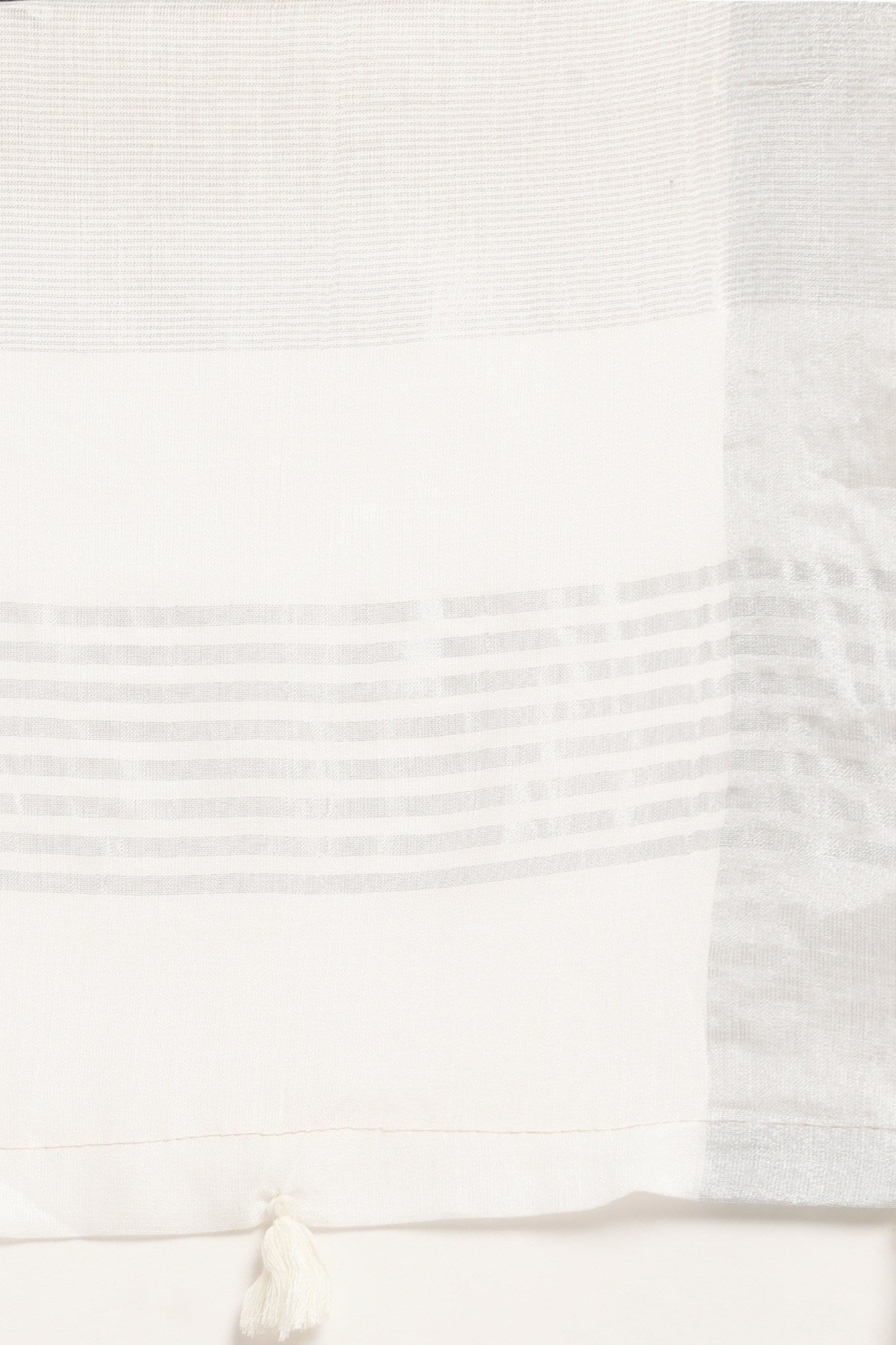 Buy MySilkLove Lily White Woven Linen Cotton Saree Online