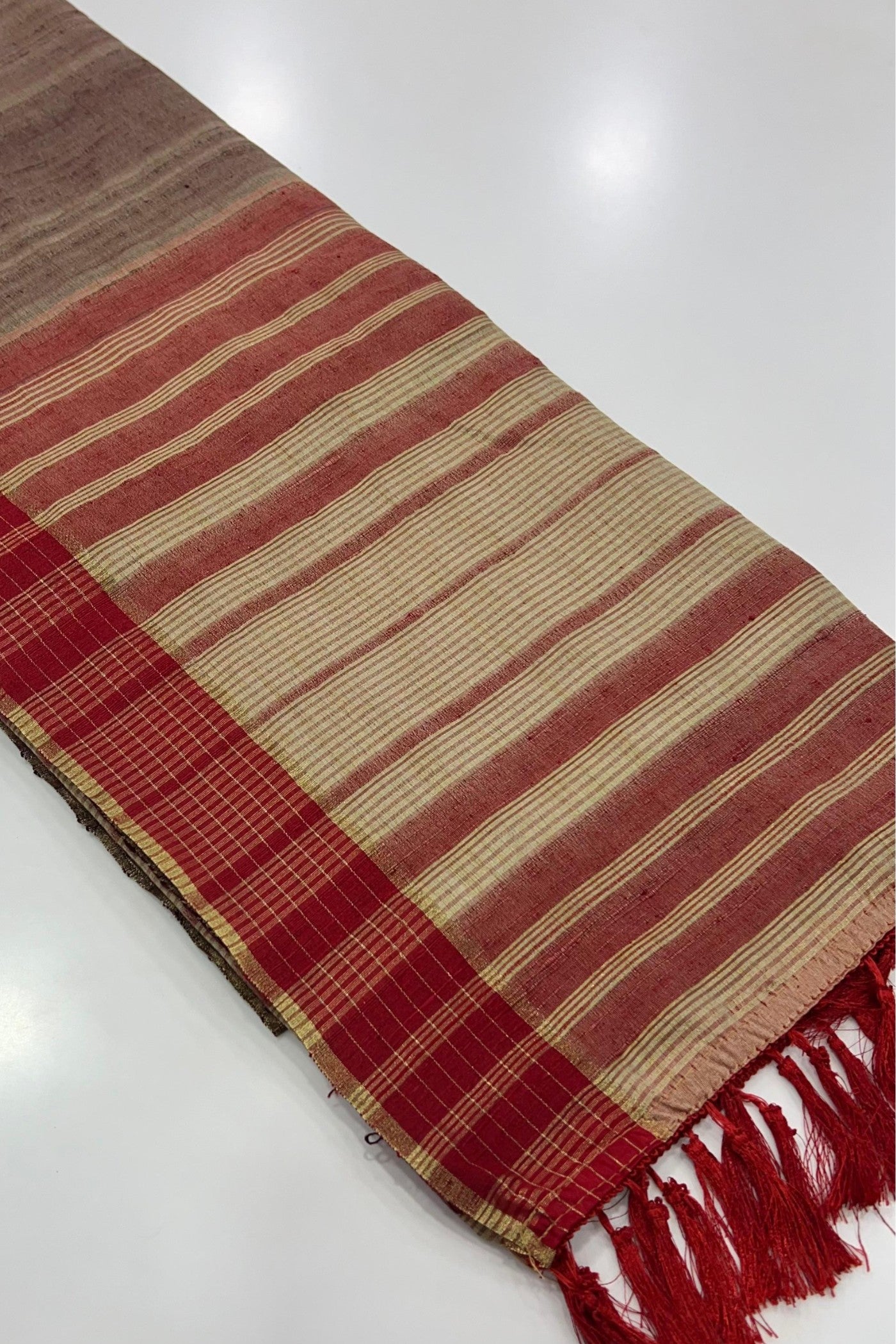 Buy MySilkLove Roman Coffee Brown Handloom Katan Saree Online