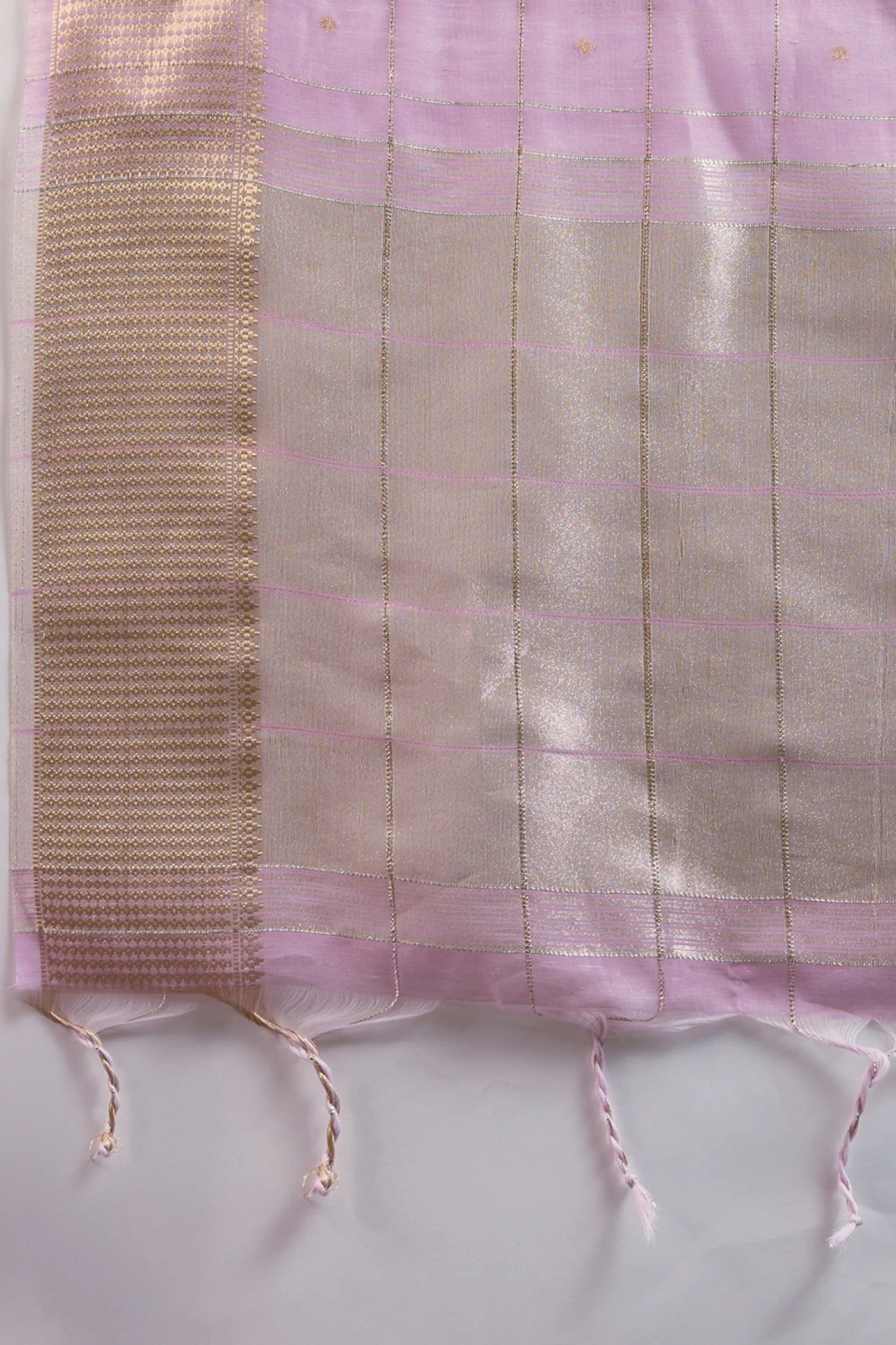 Buy MySilkLove Mauve Purple Woven Tissue Linen Saree Online