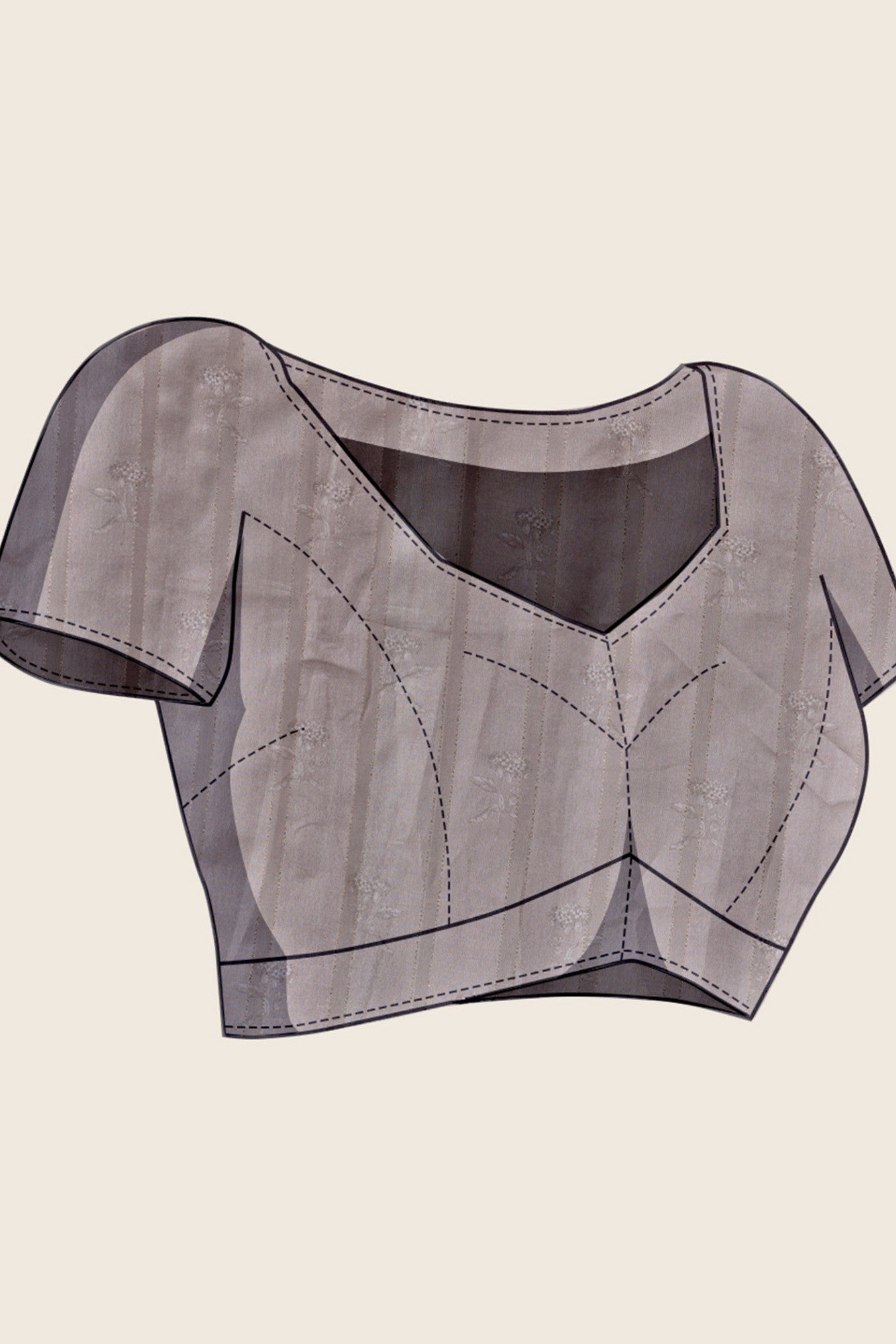 Buy MySilkLove British Grey Woven Cotton Saree Online