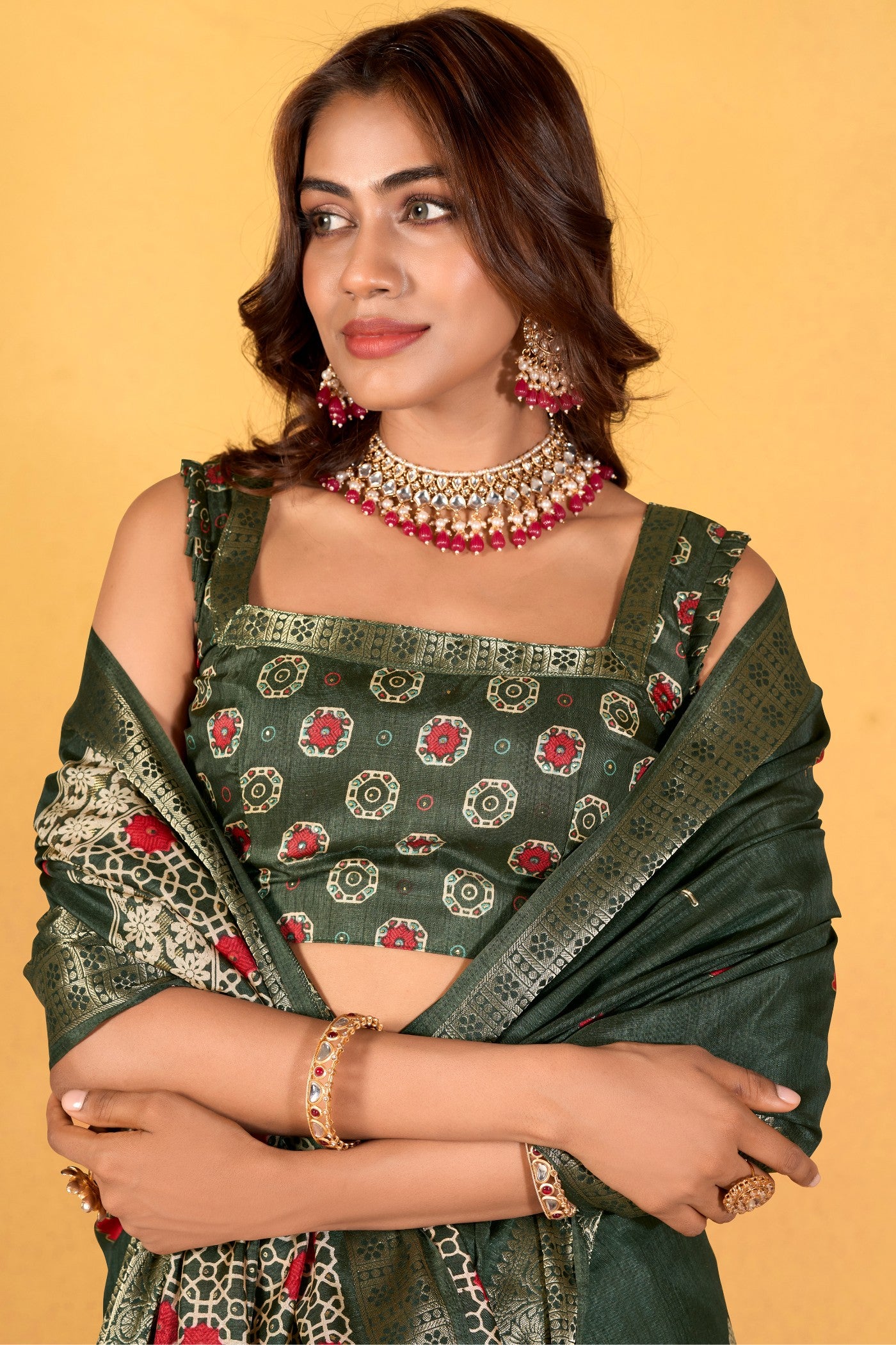 Buy MySilkLove Juniper Green Woven Dola Silk Saree Online