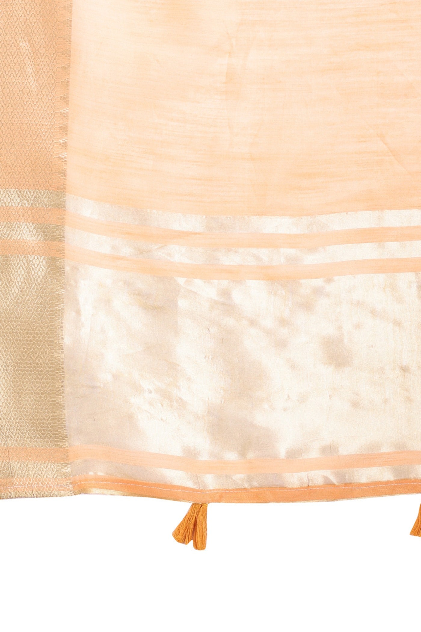 Buy MySilkLove Beer Orange Woven Cotton Saree Online