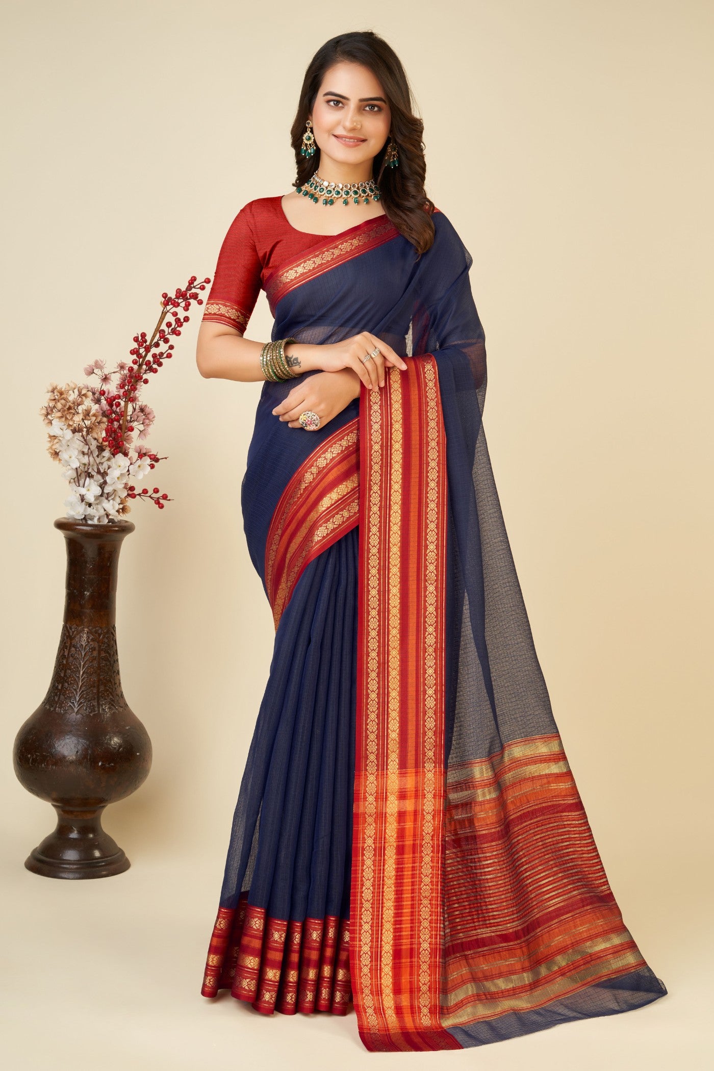 Buy MySilkLove Whale Blue Woven Manipuri Silk Saree Online