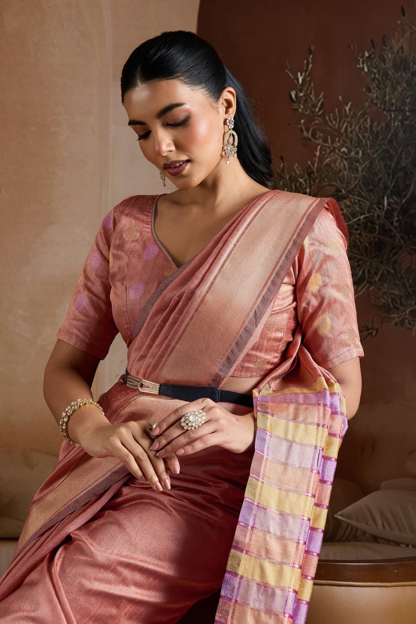 MySilkLove Lilac Pink Handloom Bhagalpuri Saree