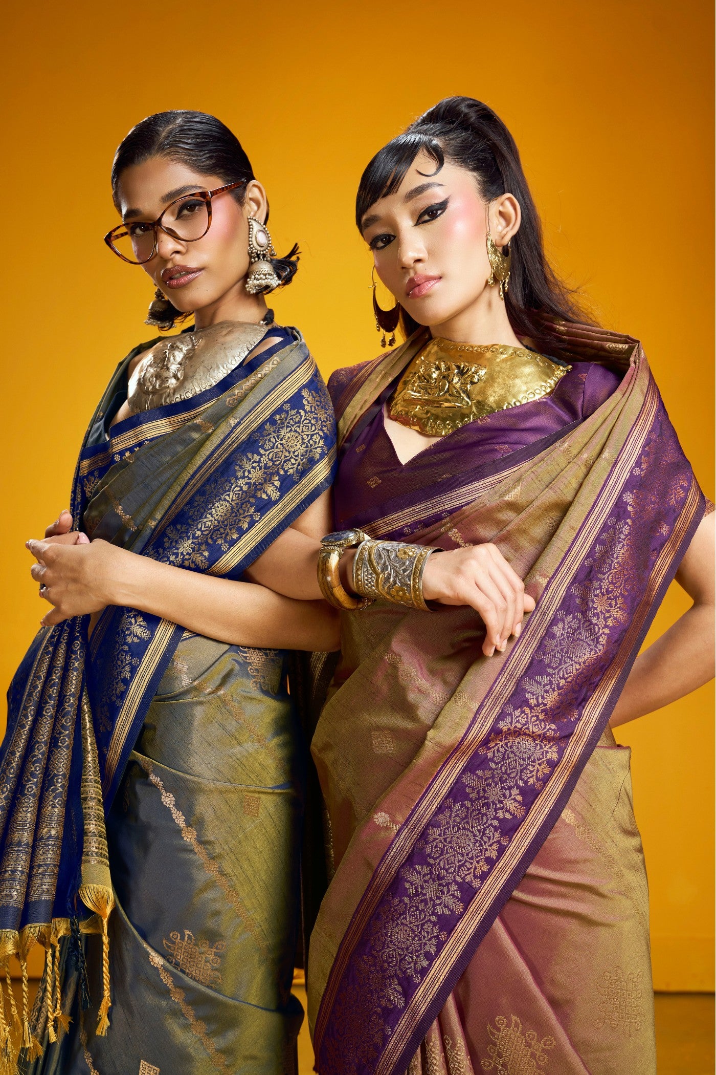 Buy MySilkLove Sepia Brown Banarasi Handloom Soft Silk Saree Online