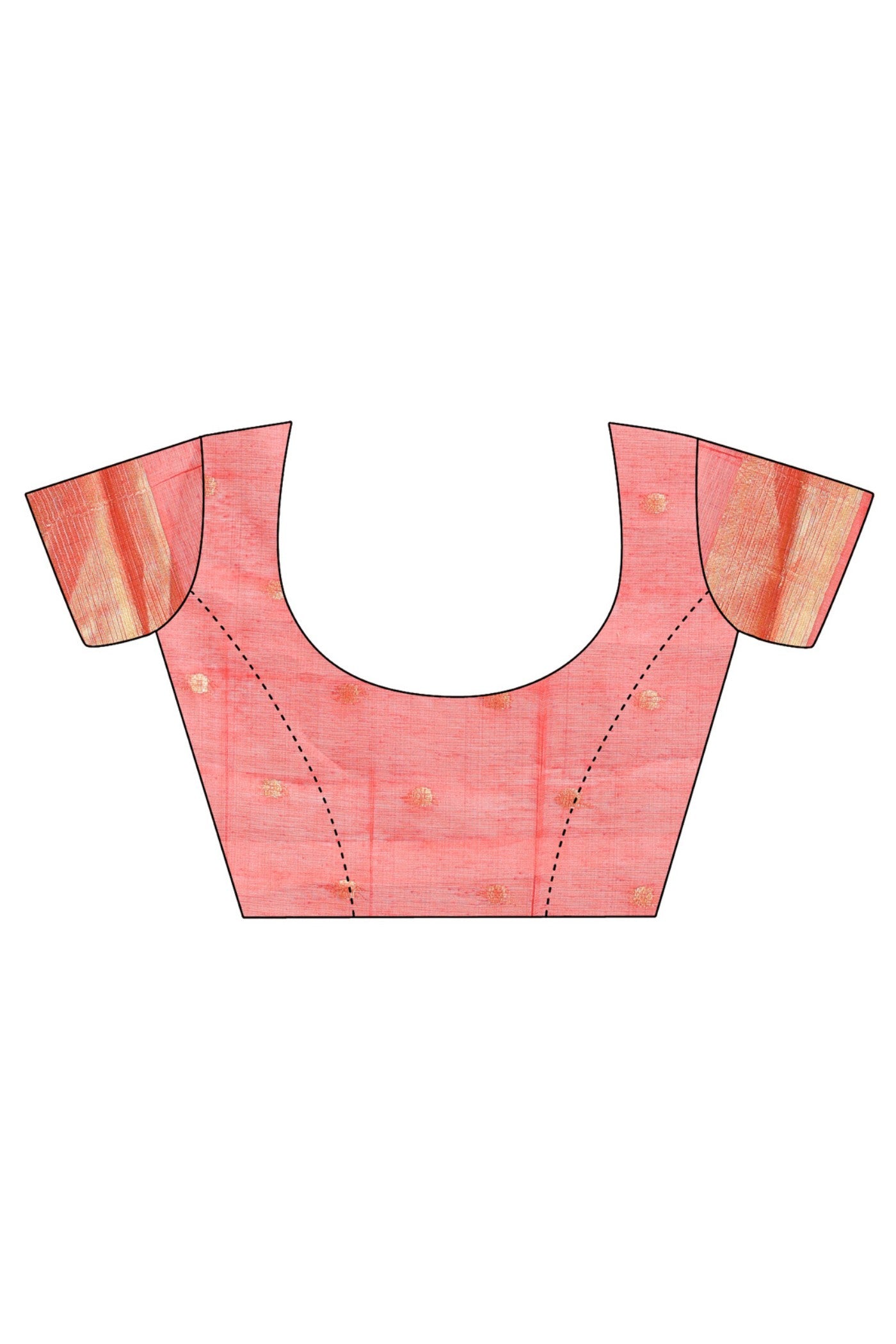 Buy MySilkLove Coral Peach Linen Cotton Saree Online