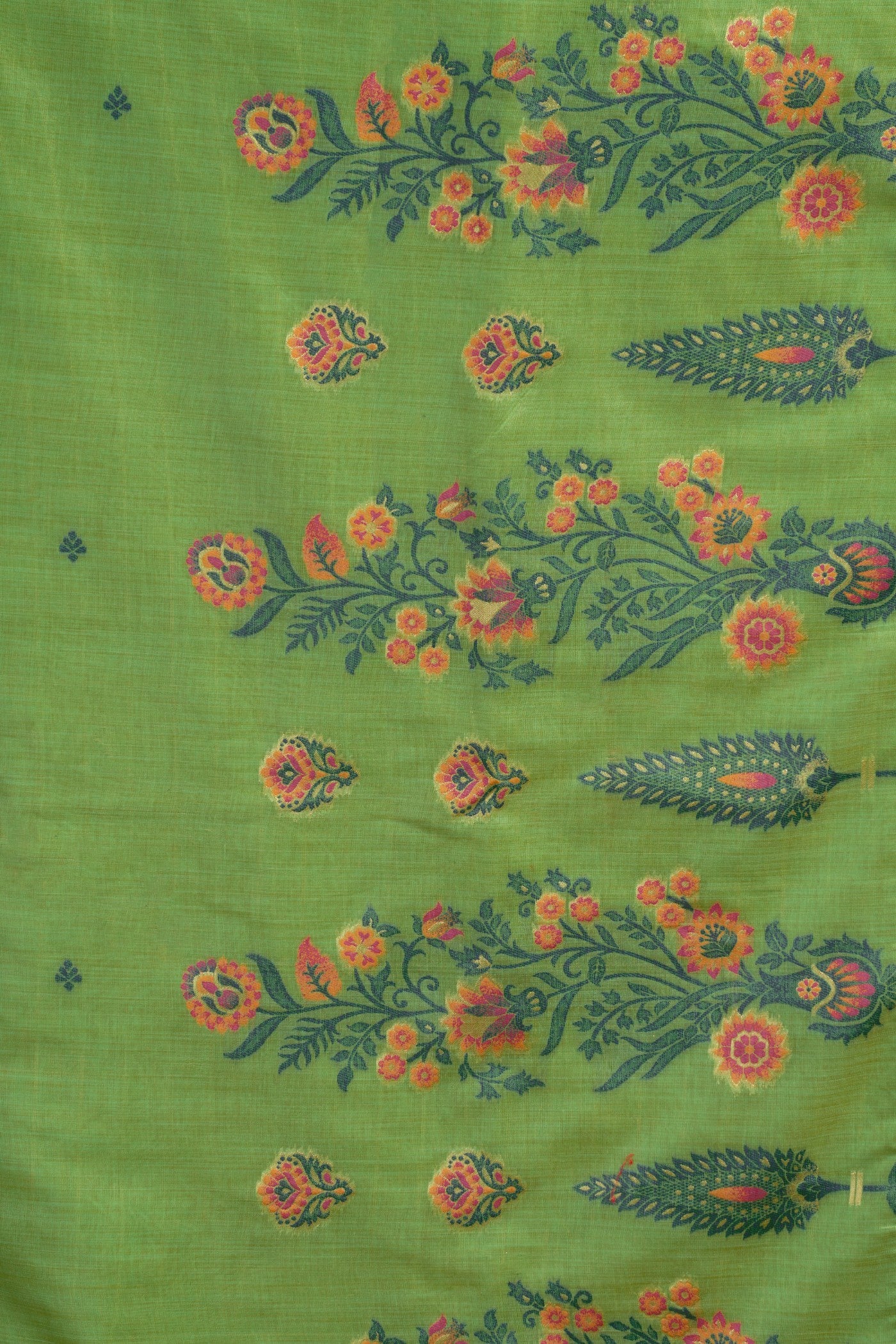 Buy MySilkLove Emerald Green Handloom Cotton Saree Online