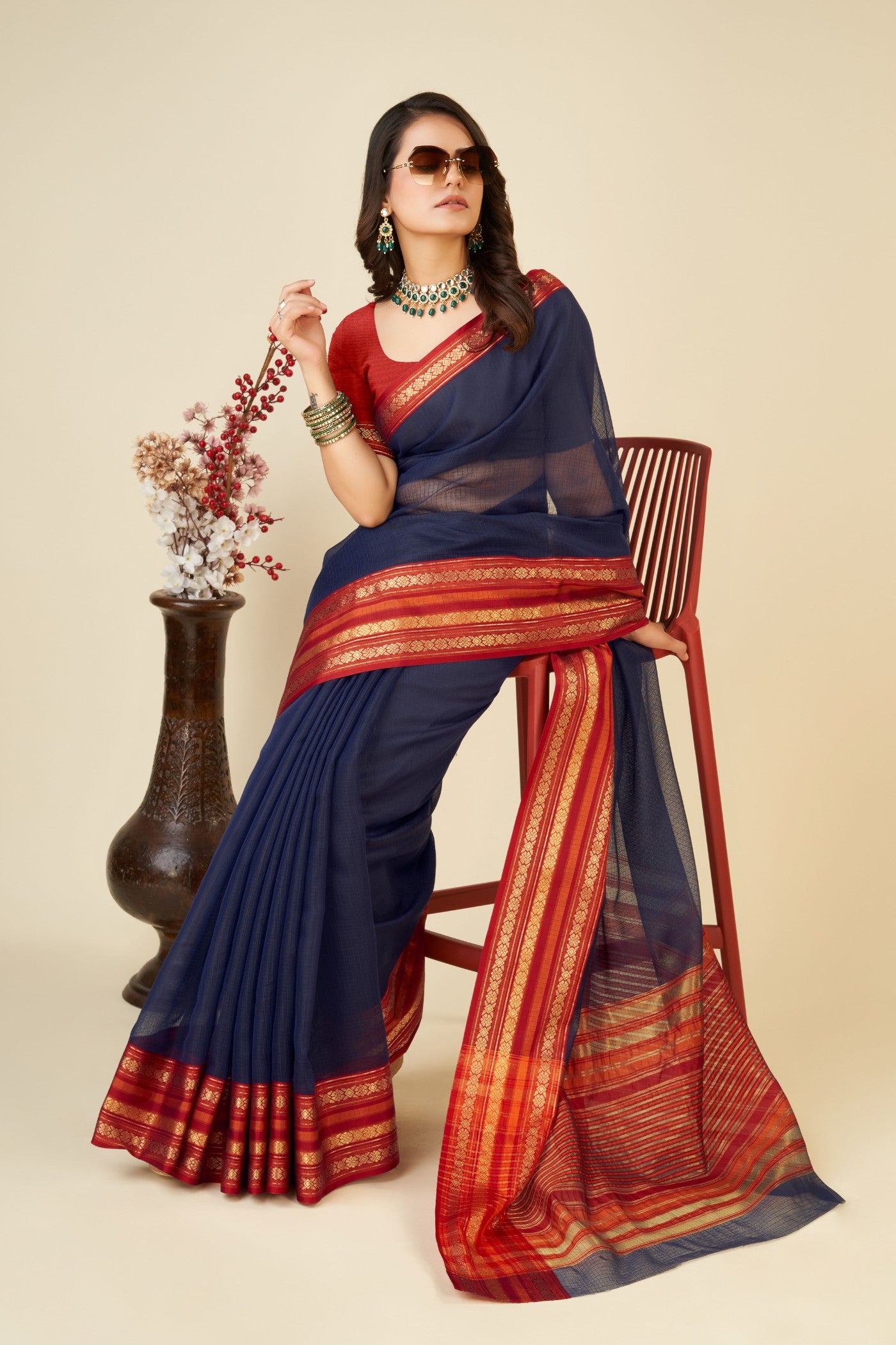Buy MySilkLove Whale Blue Woven Manipuri Silk Saree Online
