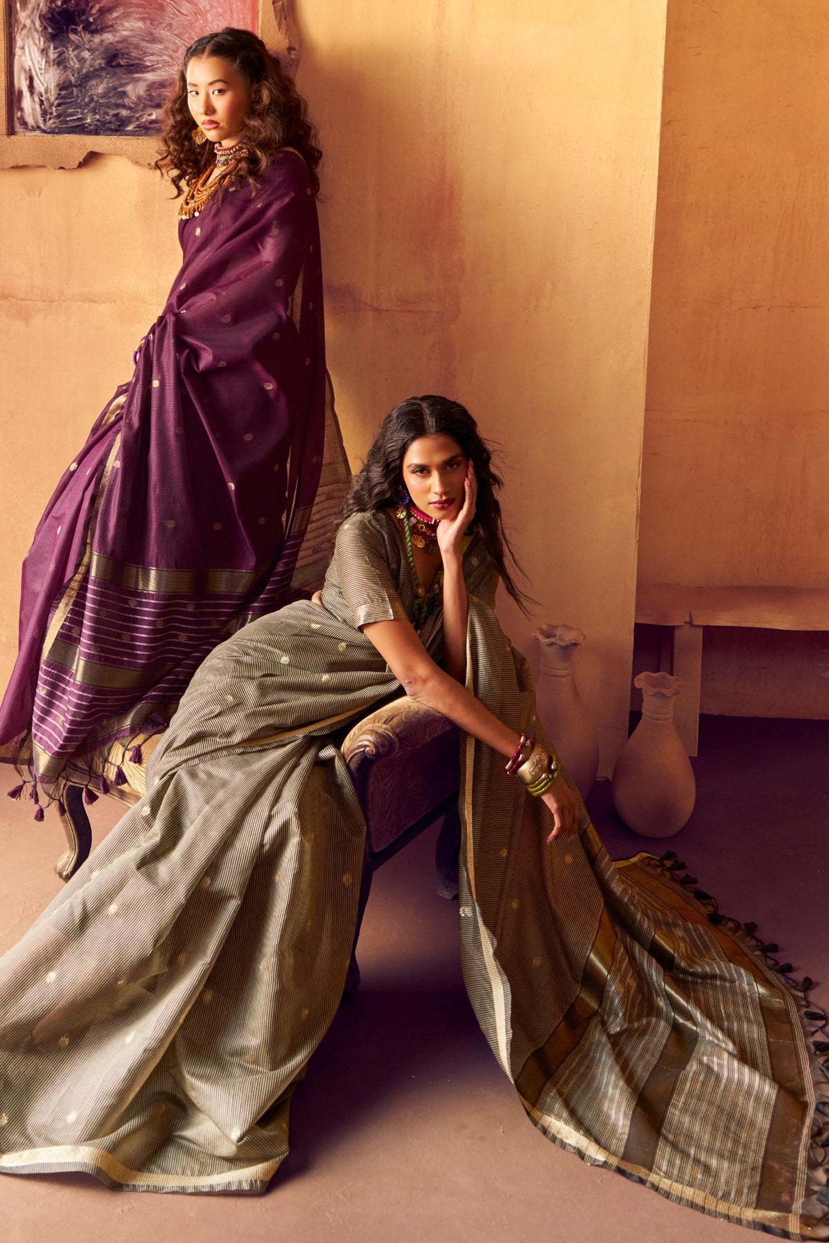 Buy MySilkLove Orchid Purple Banarasi Handloom Silk Saree Online