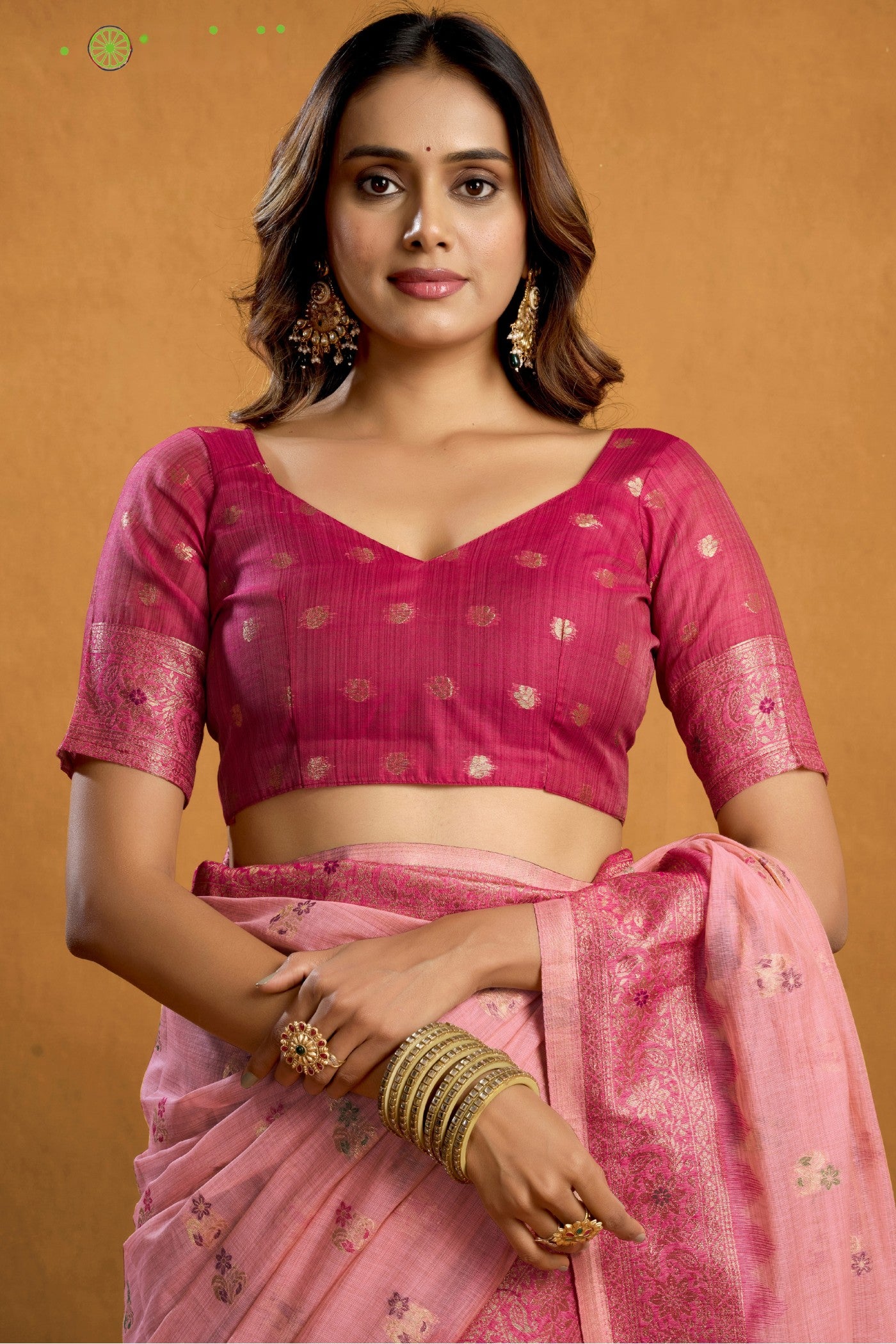 Buy MySilkLove Fuchsia Pink Handloom Cotton Saree Online