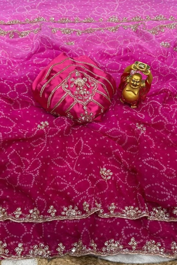 Buy MySilkLove Aqua Teal Georgette Chiffon Bead Work Saree Online