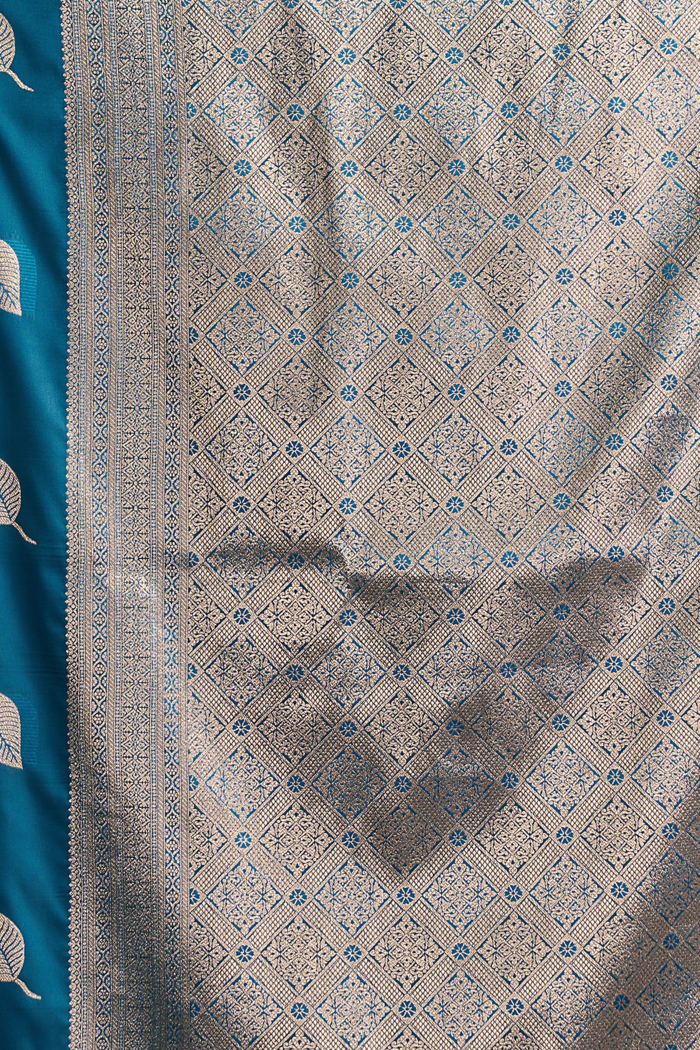 Buy MySilkLove Force Blue Woven Banarasi Saree Online