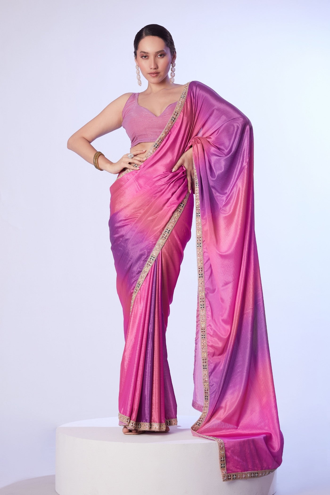 Buy MySilkLove Taffy Pink Designer Partywear Saree Online