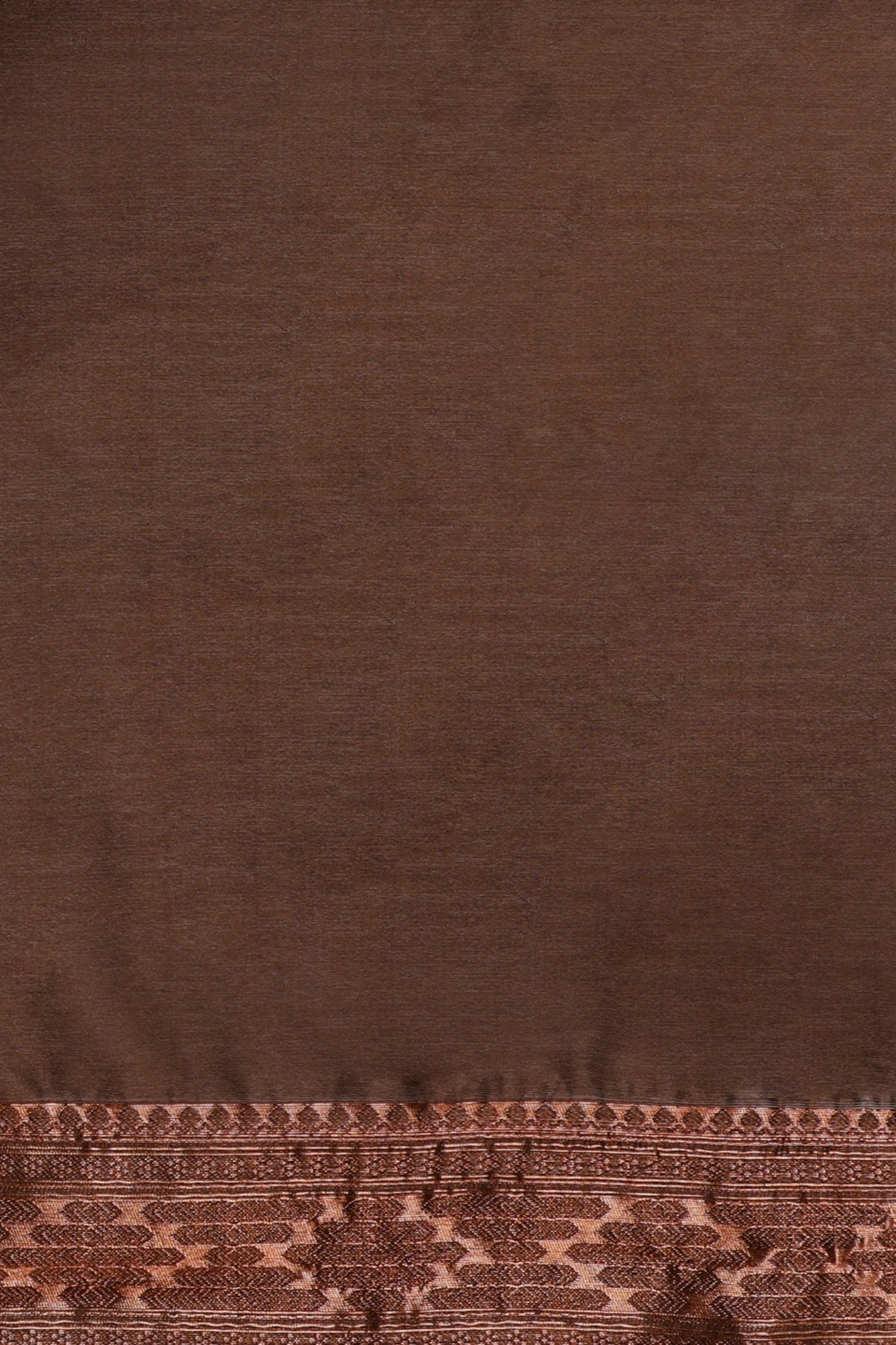Buy MySilkLove Ginger Brown Woven Jacquard Lichi Silk Saree Online