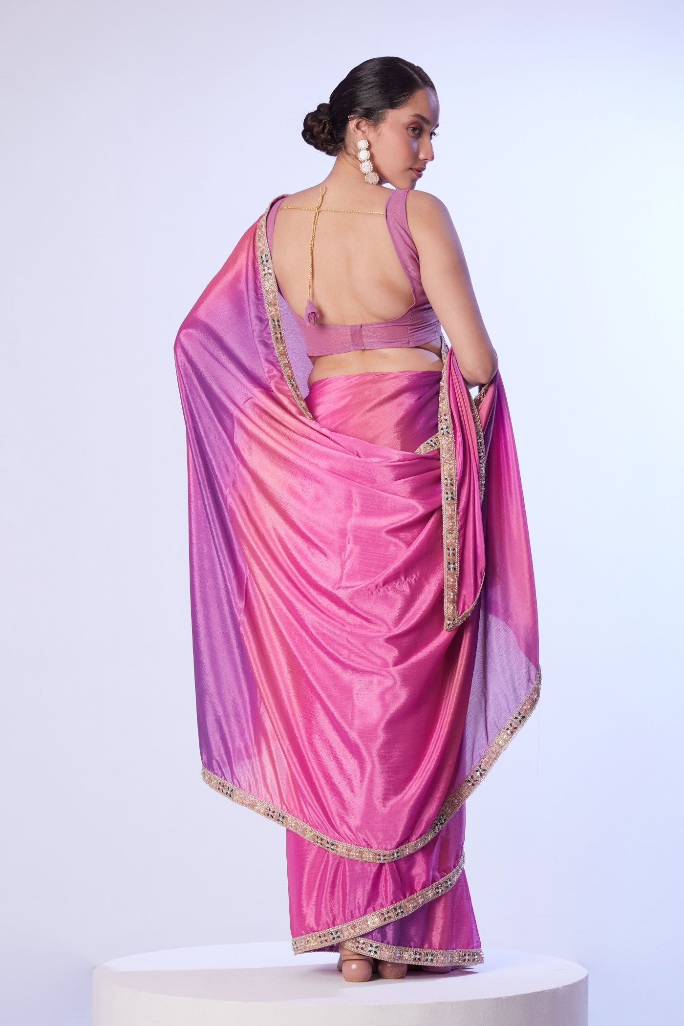 Buy MySilkLove Taffy Pink Designer Partywear Saree Online