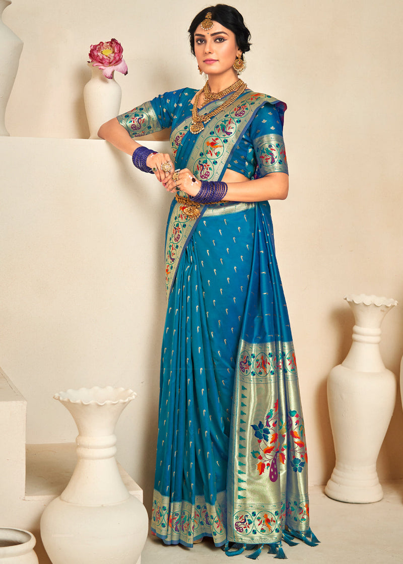 Buy Blue Sarees for Women by Indie Picks Online | Ajio.com