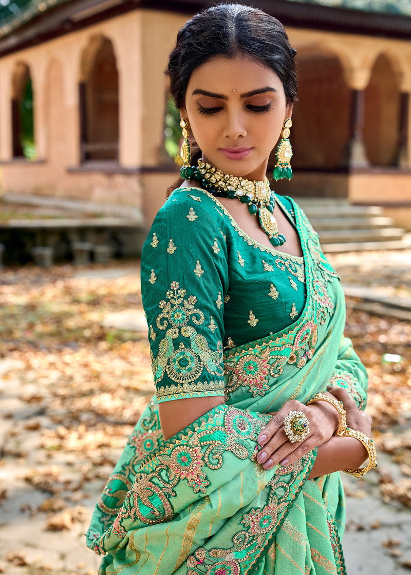 122 Likes, 2 #green #pista #light #emerald #jewellery #tikka #silver #gold  #indian S #suit #kameez #sharara #lehenga … | Punjabi outfits, Mehndi  outfit, Bridal wear