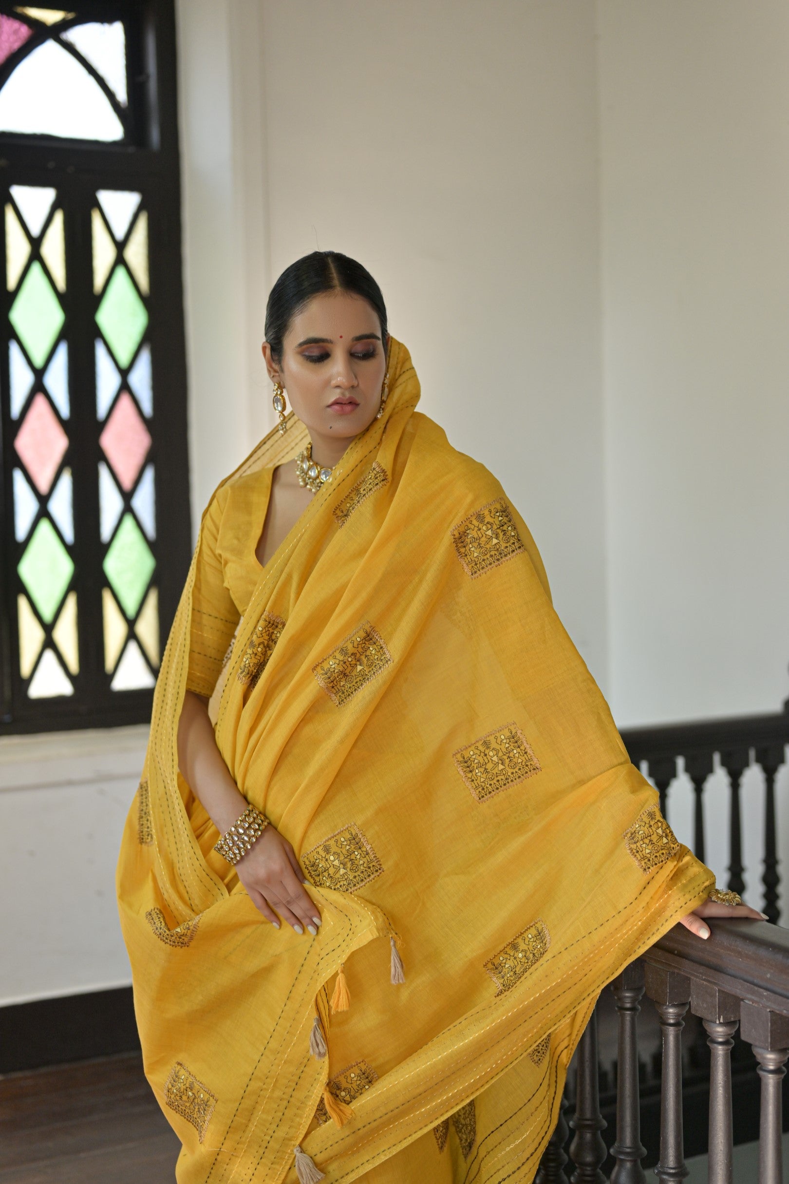 Buy MySilkLove Canary Yellow Linen Soft Silk Saree Online