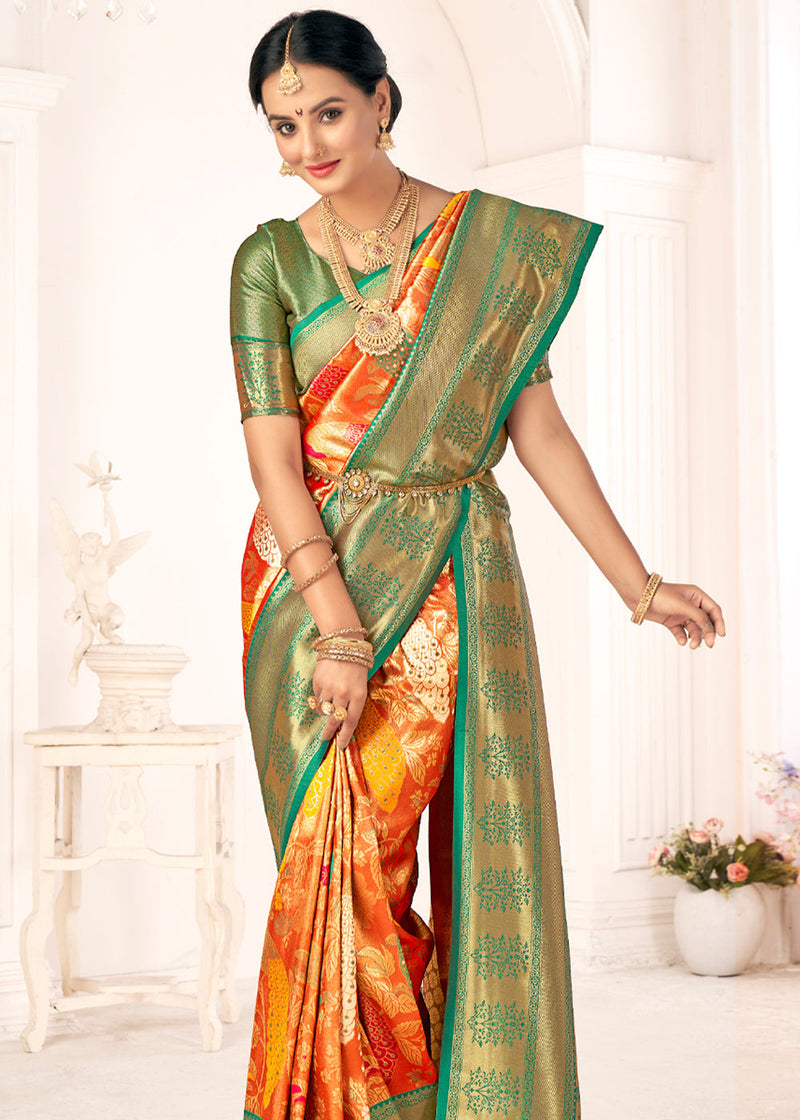 Green Party Wear Kanjivaram Paithani Silk Saree, 6.3 m (with blouse piece)  at Rs 3550 in Bengaluru