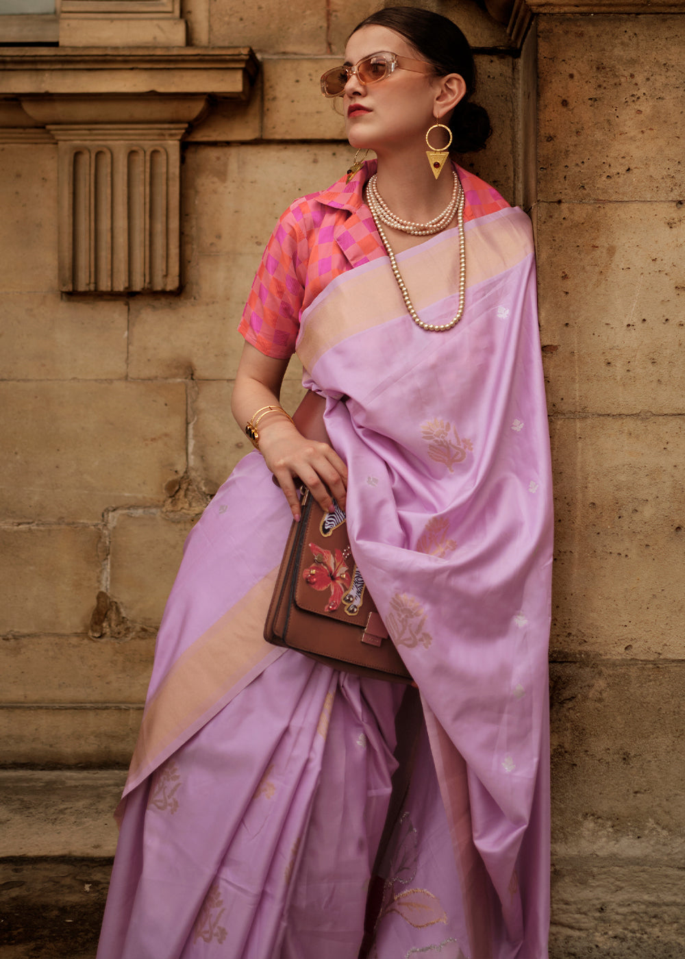 MySilkLove Crocus Purple Banarasi Handloom Saree