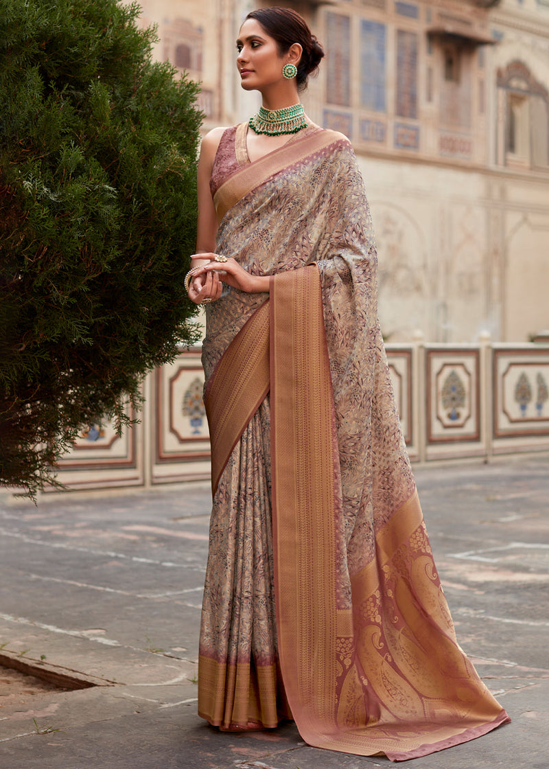 Chocolate Pure Satin Iconic Saree - Rana's by Kshitija