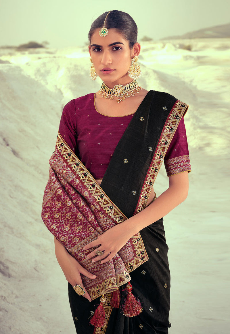 Buy Maroon Sarees Online At Best Prices – Koskii