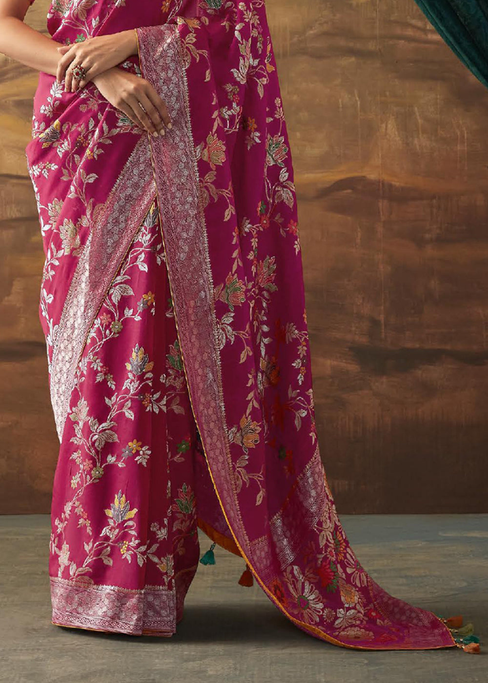 Buy MySilkLove Vin Rouge Purple Woven Paithani Banarasi Soft Silk Saree Online