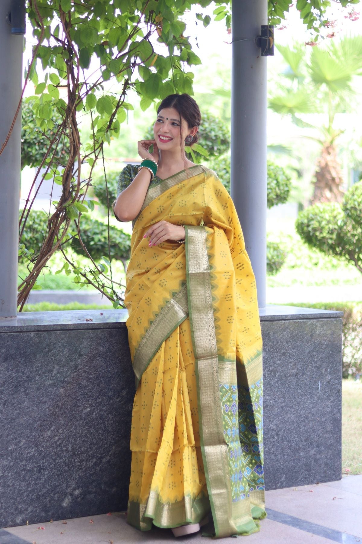 Buy MySilkLove Equator Yellow Soft Tussar Silk Saree Online