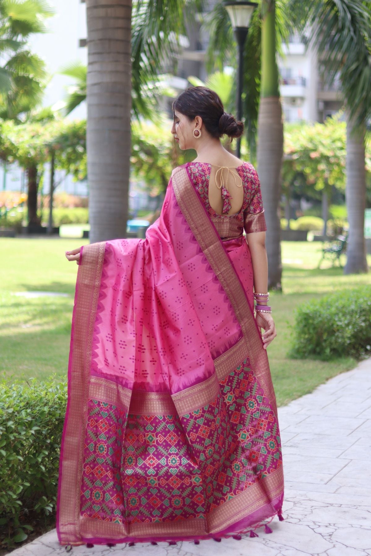 Buy MySilkLove Hopbush Pink Soft Tussar Silk Saree Online