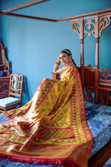 Ronchi Yellow Banarasi Patola Silk Saree