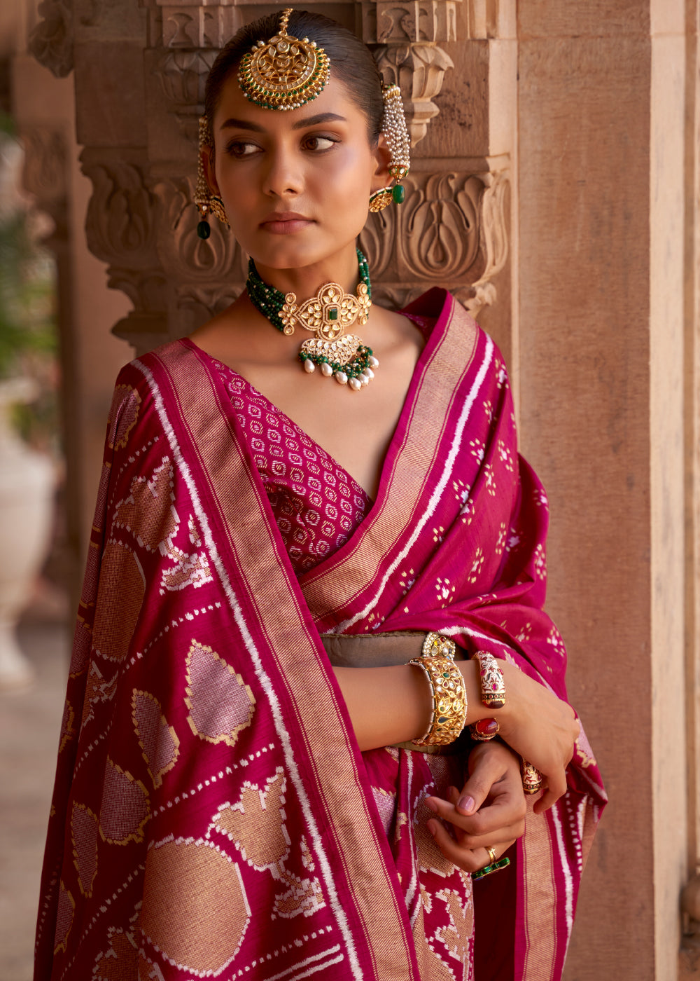 MySilkLove Cabaret Pink Woven Banarasi Soft Silk Saree