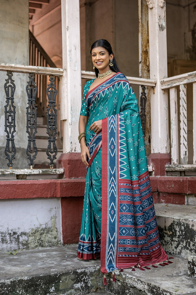 Cotton Ikkat Sarees - Loomfolks