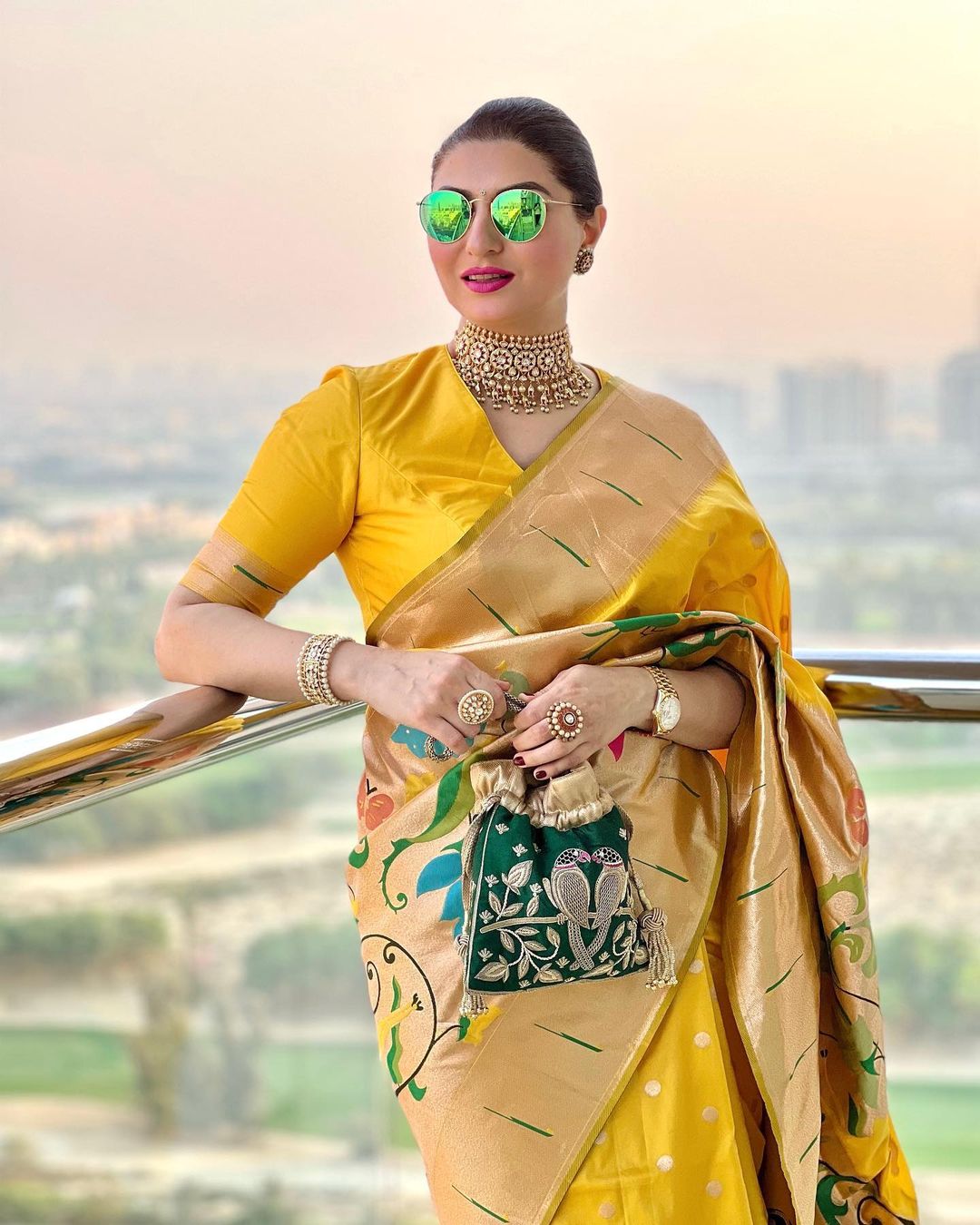 Buy MySilkLove Mustard Yellow Paithani Silk Saree Online