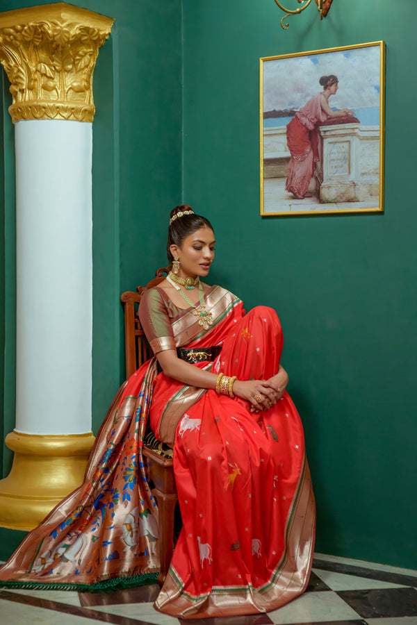 Facts about Maharashtrian Paithani sarees that will make you fall in love -  Om Paithani and Sarees