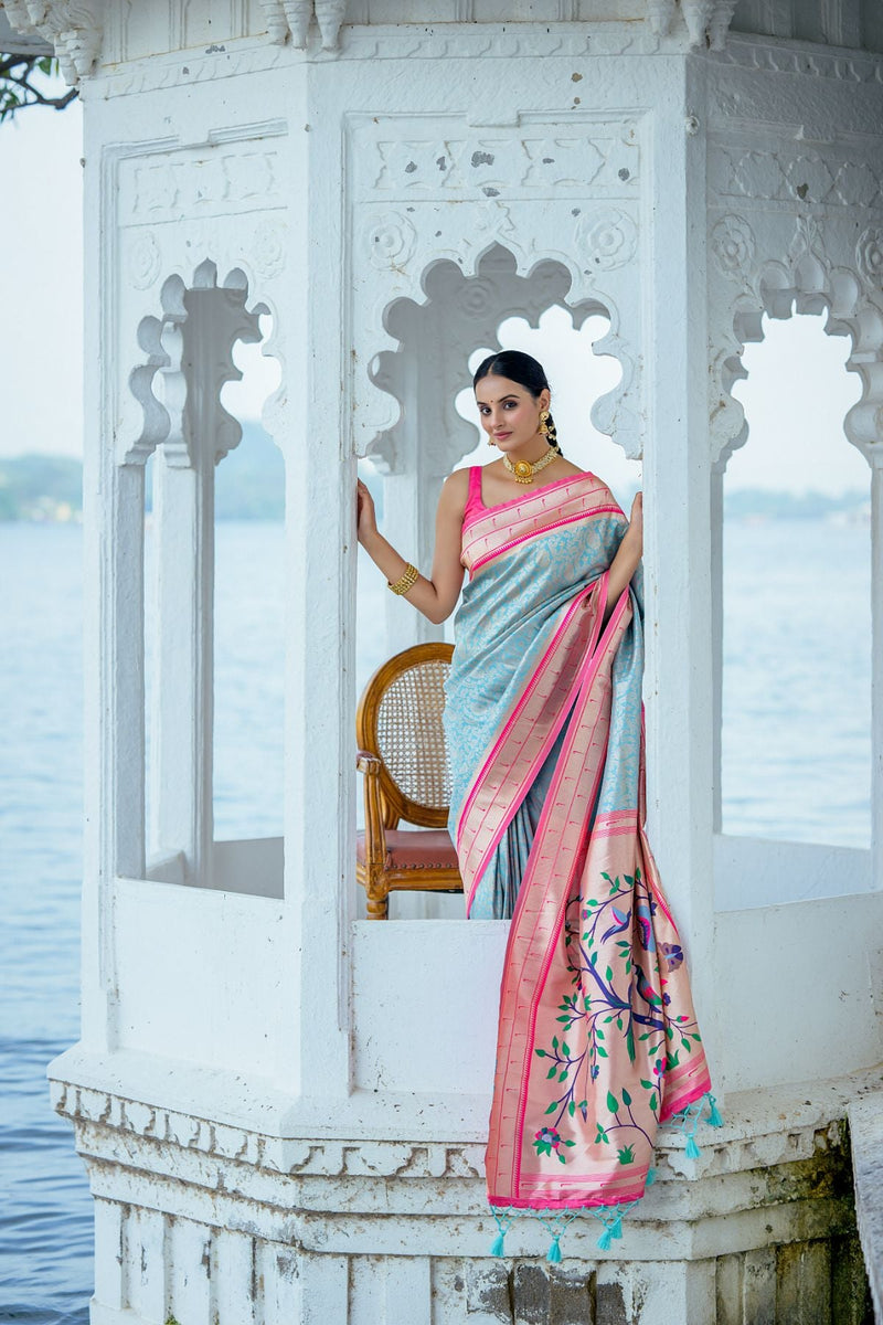 iDress-Banarasi Paithani silk saree – iDressboutique.in