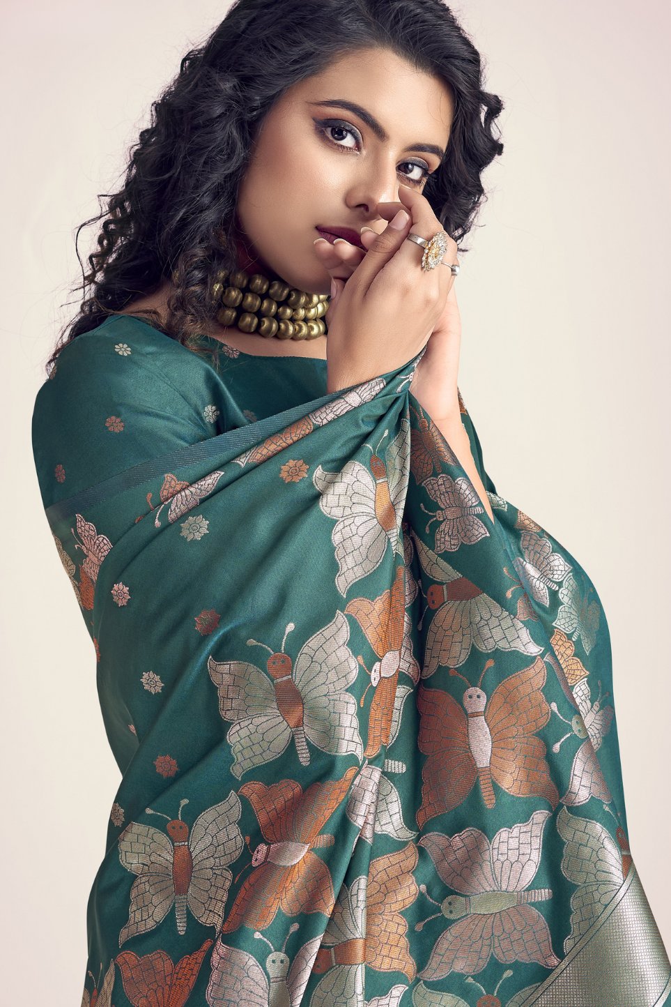 Buy MySilkLove Spectra Green Banarasi Designer Saree Online