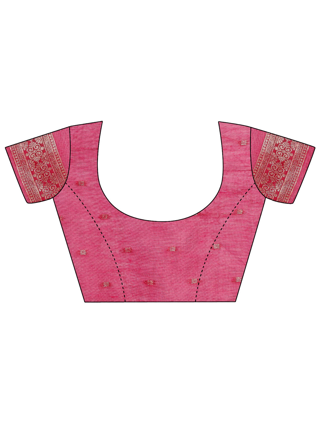 Buy MySilkLove Shimmering Pink Woven Cotton Saree Online