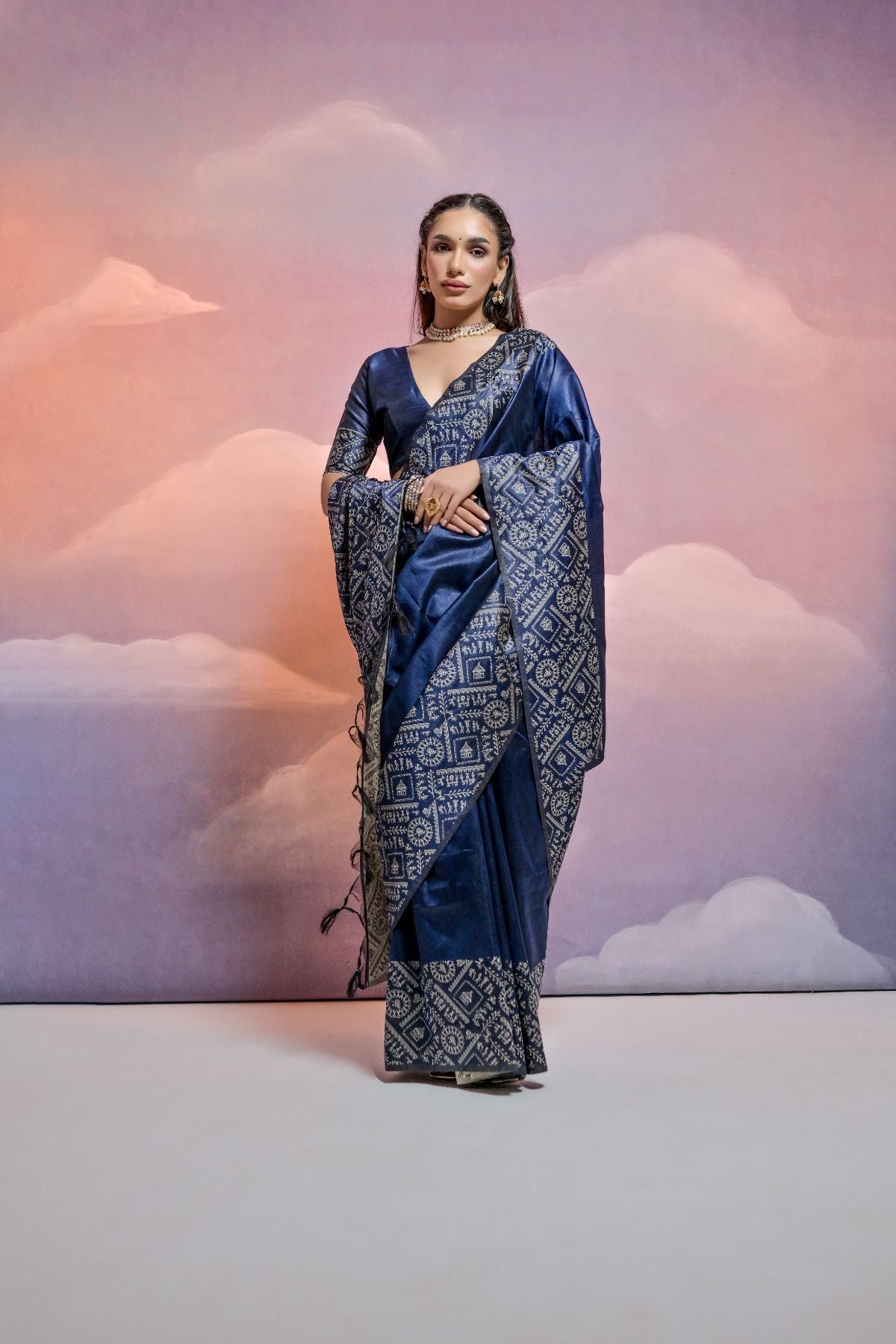 Buy MySilkLove Downriver Blue Banarasi Raw Silk Saree Online