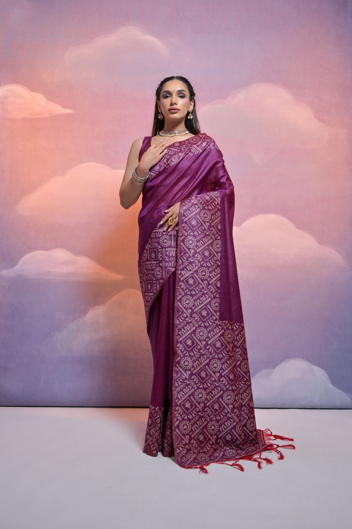 Buy MySilkLove Camelot Purple Banarasi Raw Silk Saree Online