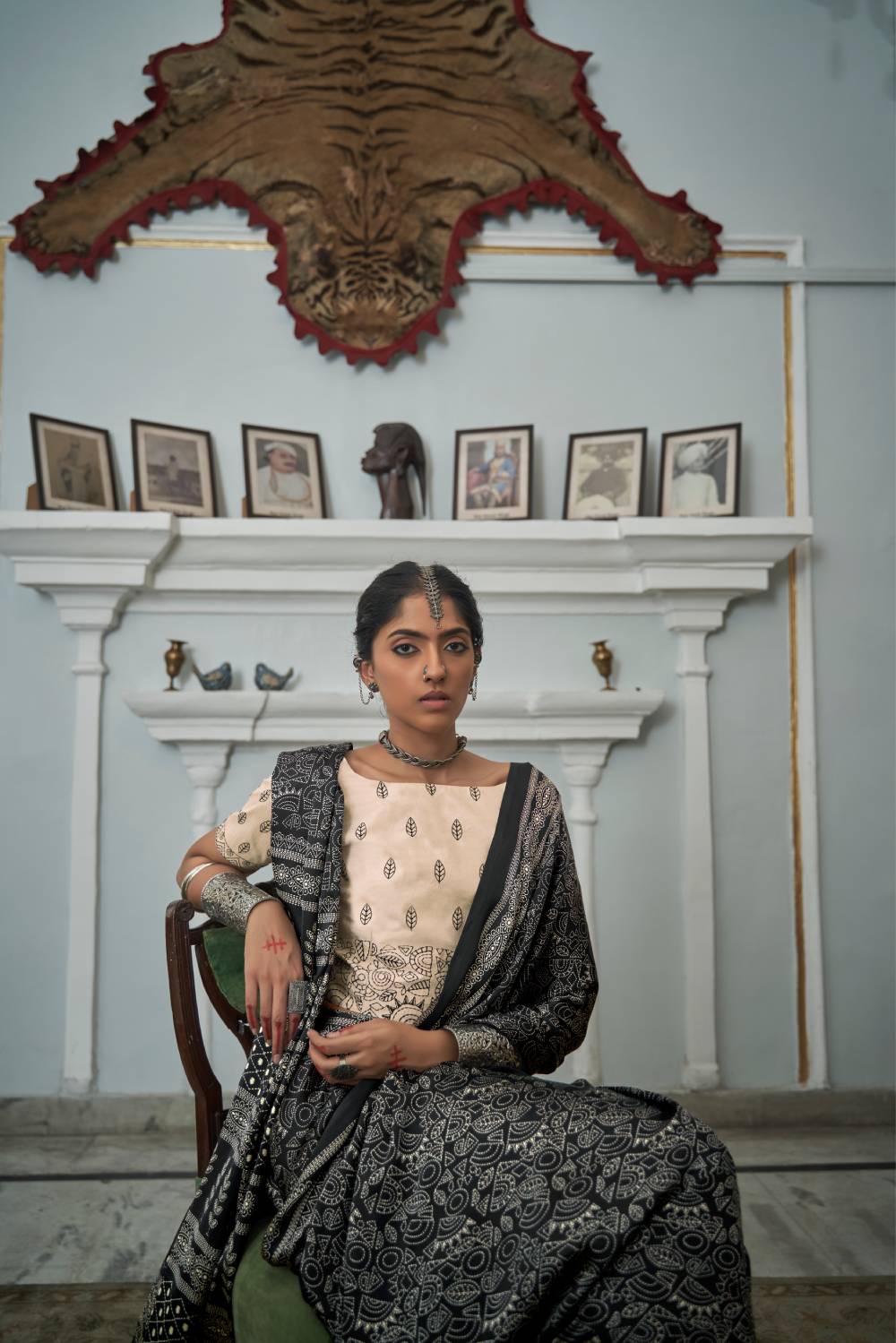 MySilkLove Lunar Grey Gajji Silk Saree with embroidery blouse