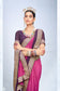 Royal Enchantment Purple Crystal Georgette Saree - Rent