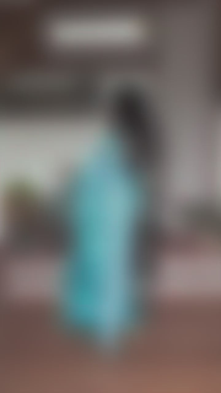 Buy MySilkLove Rainy Blue Banarasi Handloom Saree Online