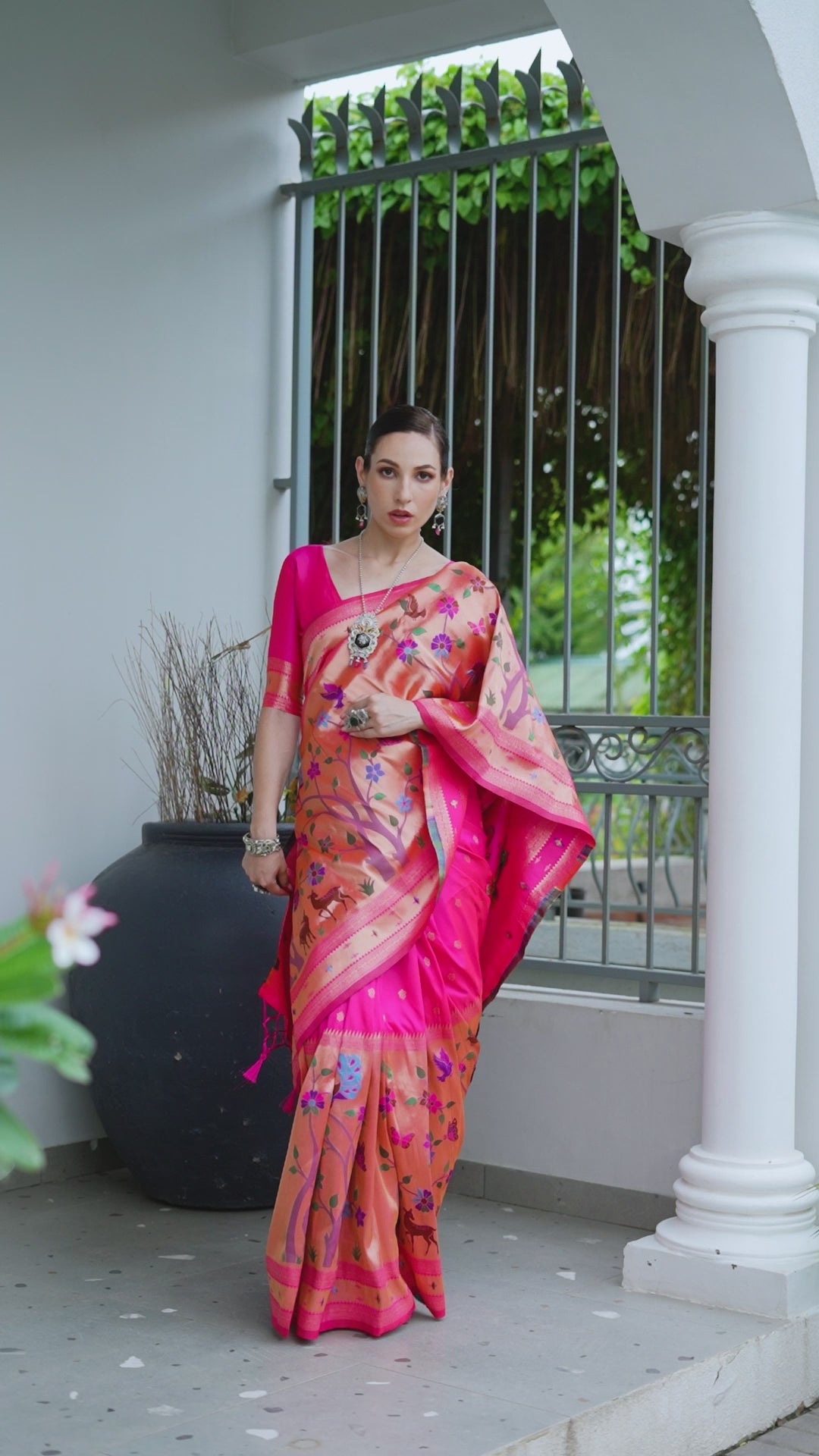 Buy MySilkLove Forest Green Woven Paithani Saree Online