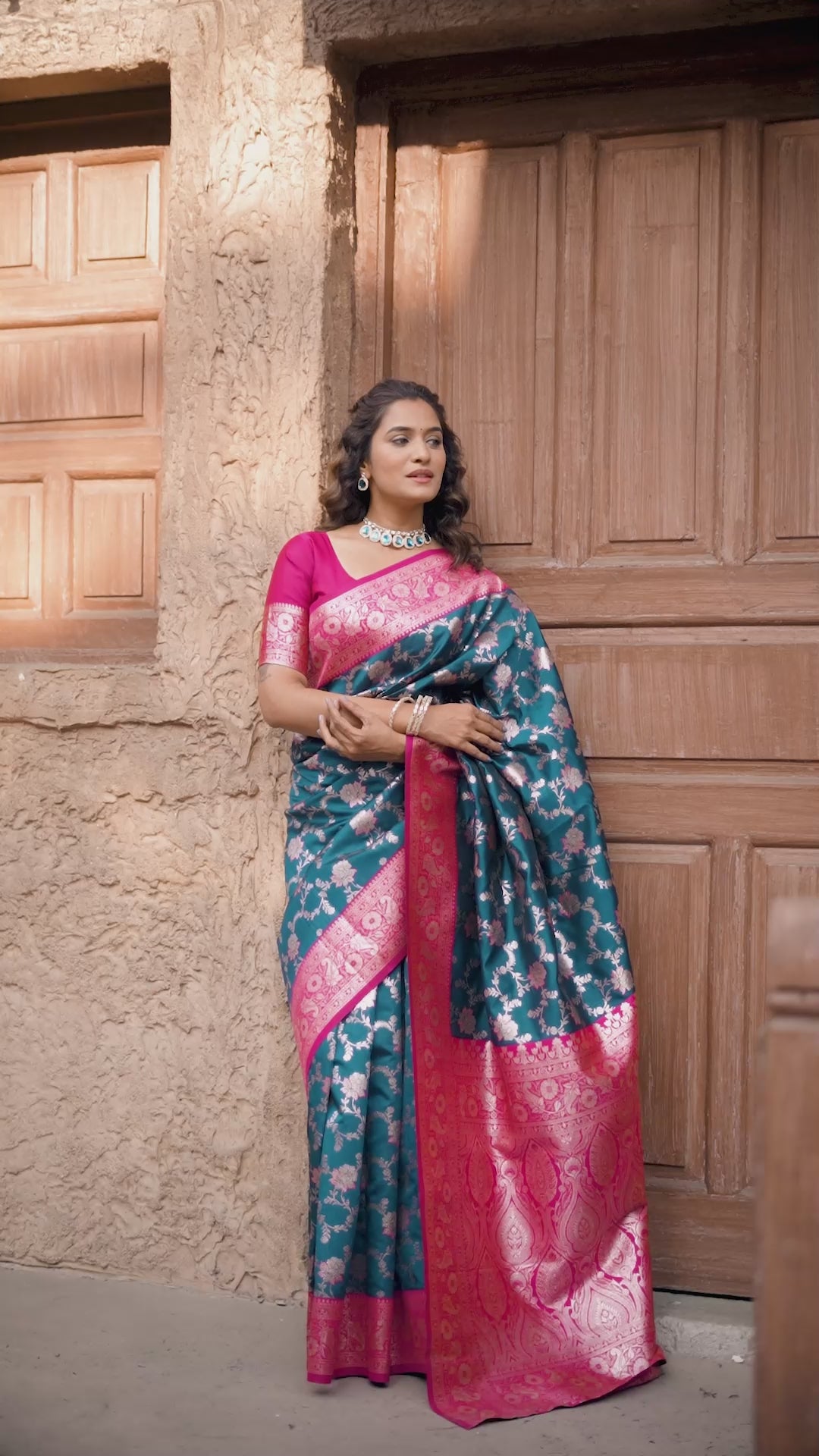 Buy MySilkLove Argentinian Blue Woven Banarasi Soft Silk Saree Online