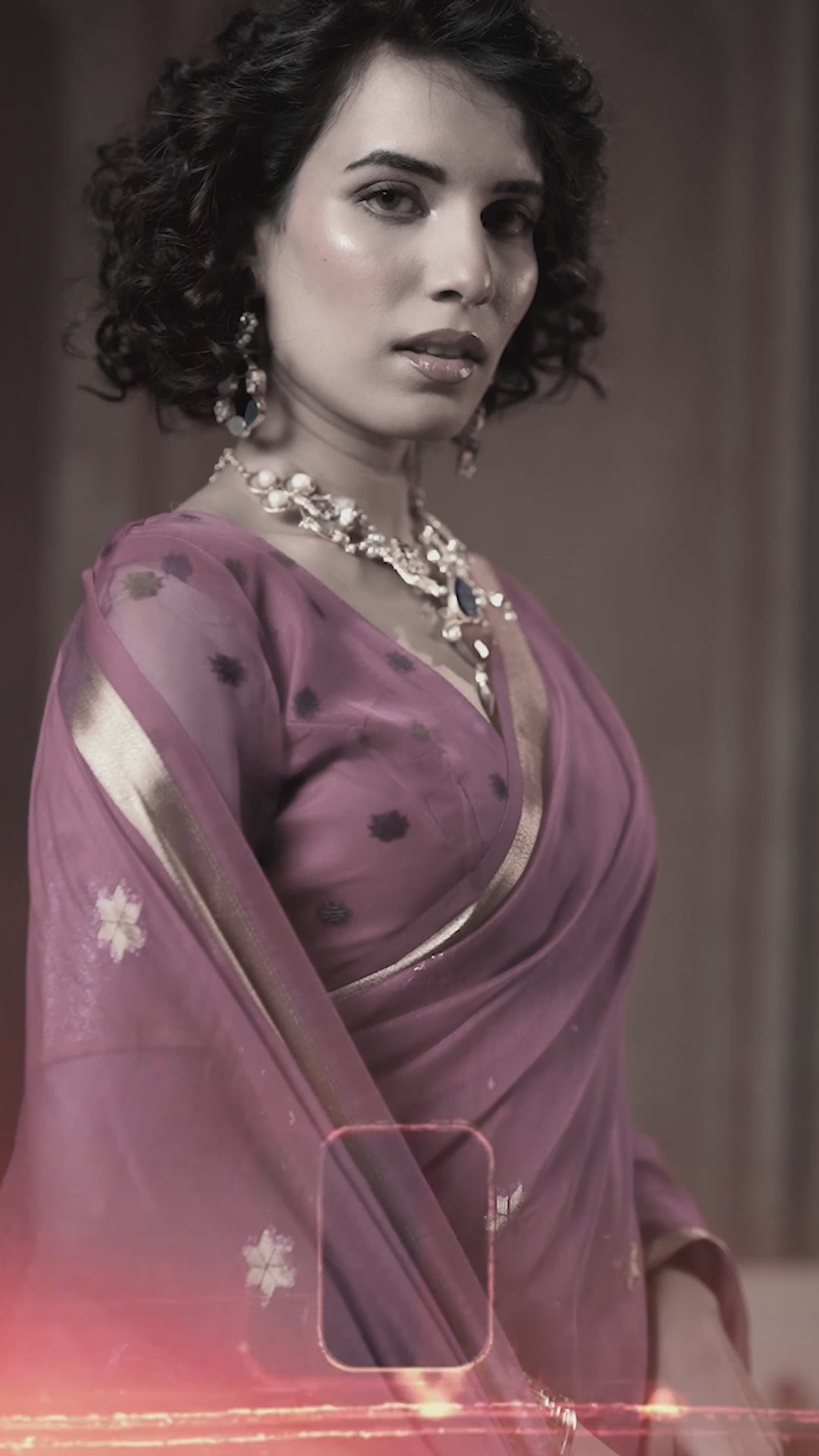 Buy MySilkLove Pink Rosy Handloom Muga Cotton Saree Online