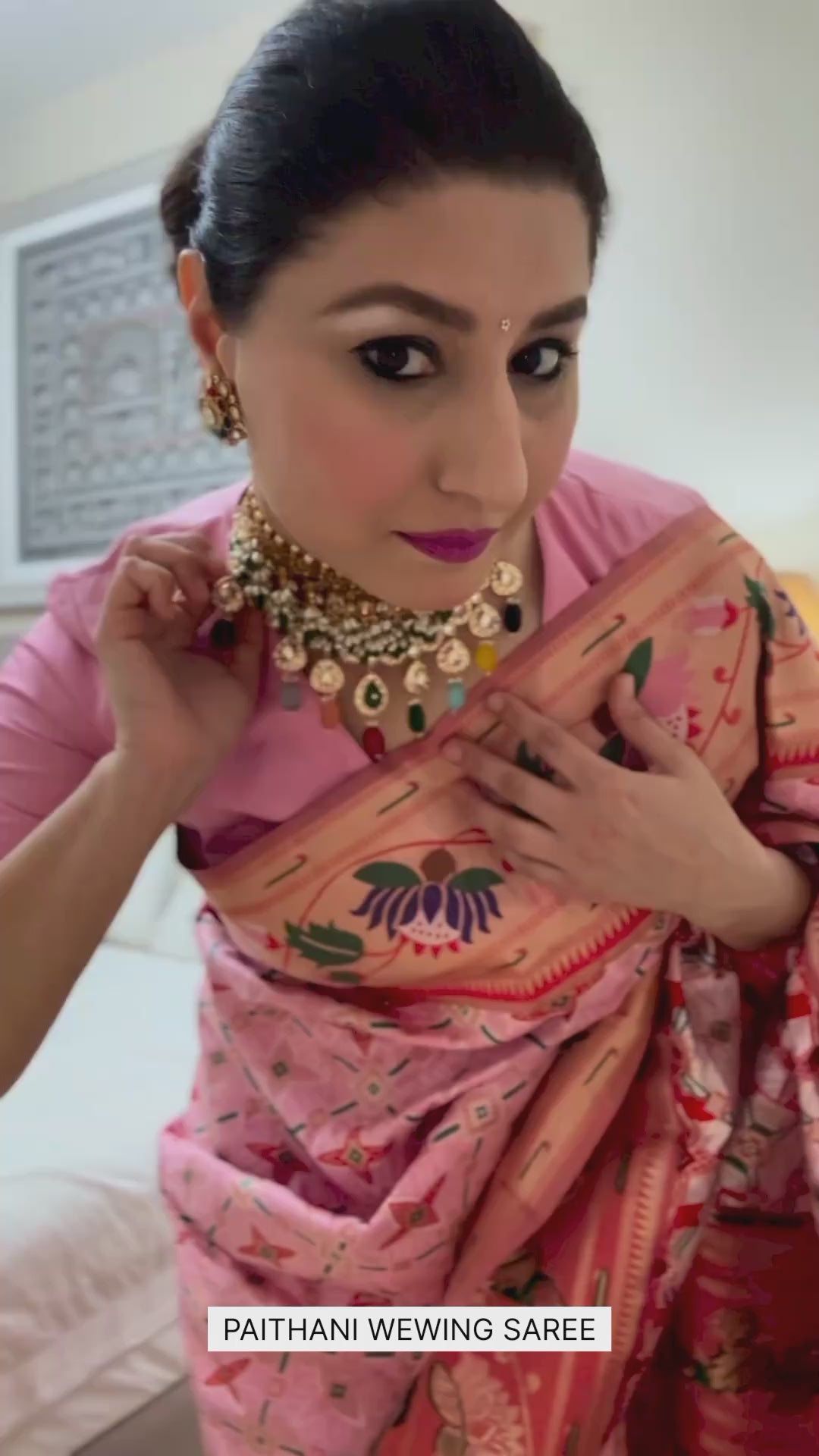 Buy MySilkLove Beauty Bush Pink Woven Paithani Silk Saree Online