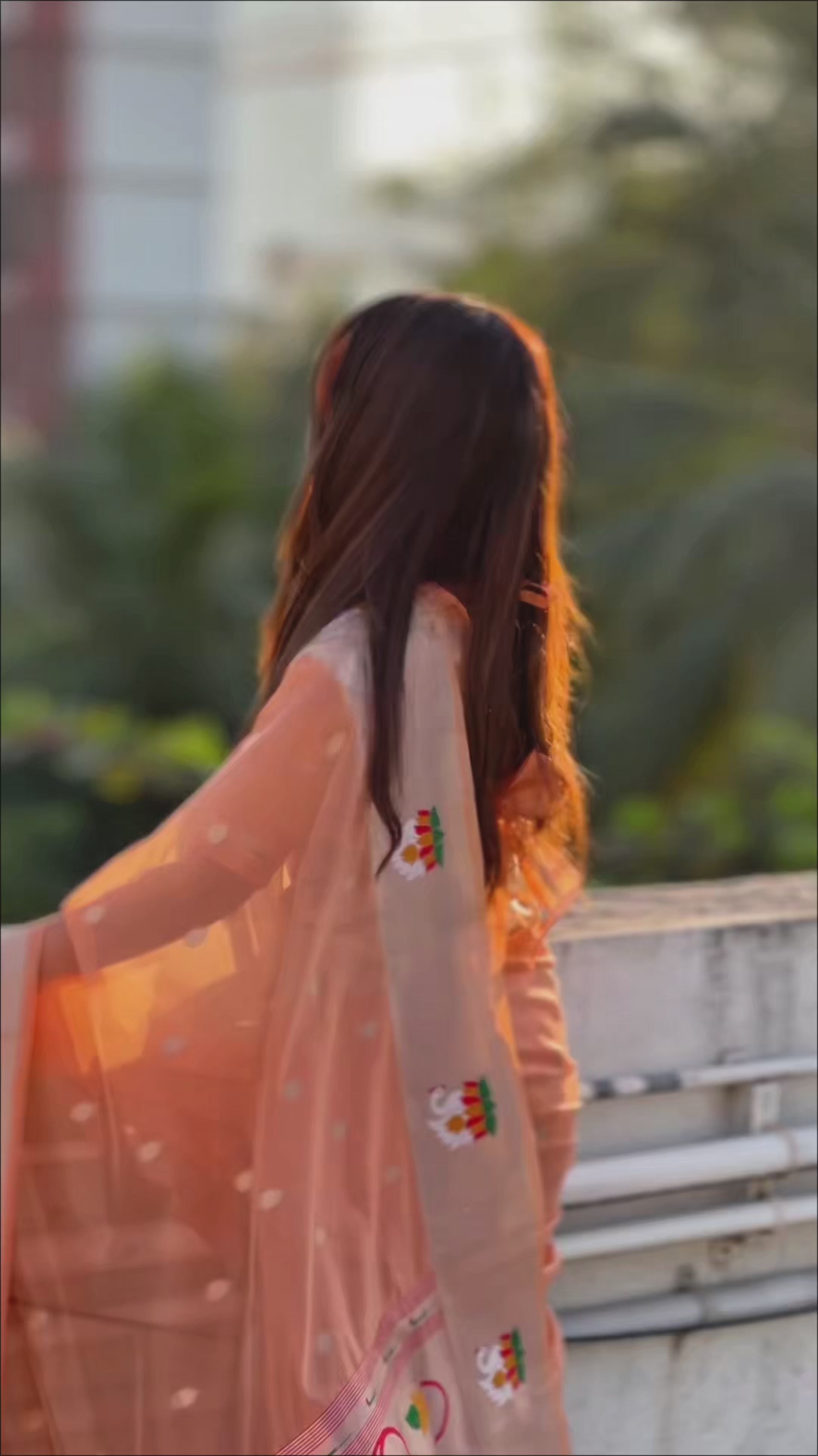 Buy MySilkLove Burnt Orange Organza Woven Paithani Saree Online