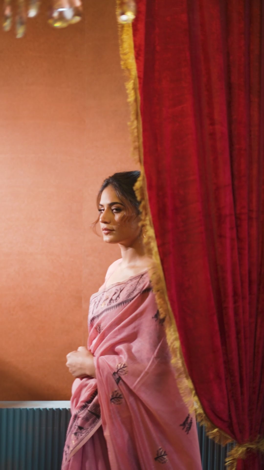 Buy MySilkLove Heather Pink Woven Modal Cotton Saree Online