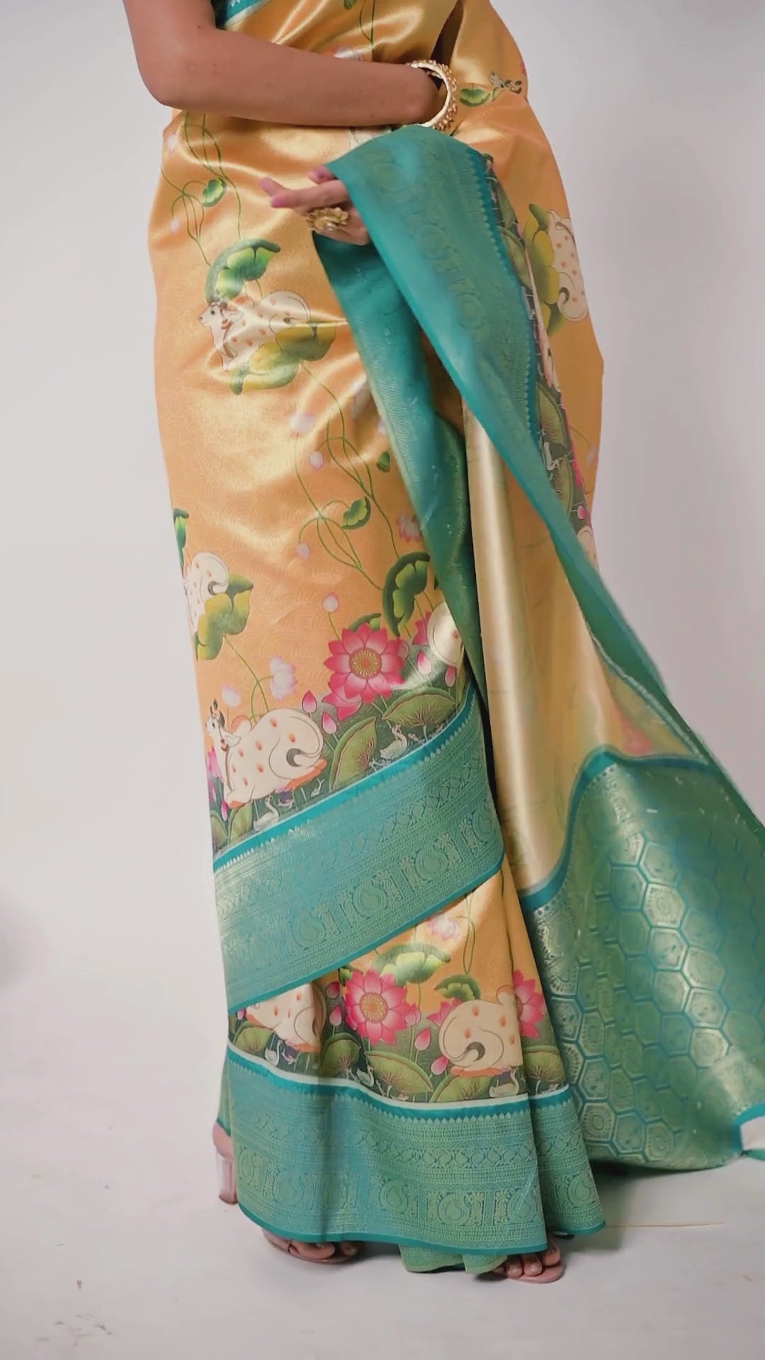 Buy MySilkLove St Tropaz Blue Woven Tissue Silk Saree Online